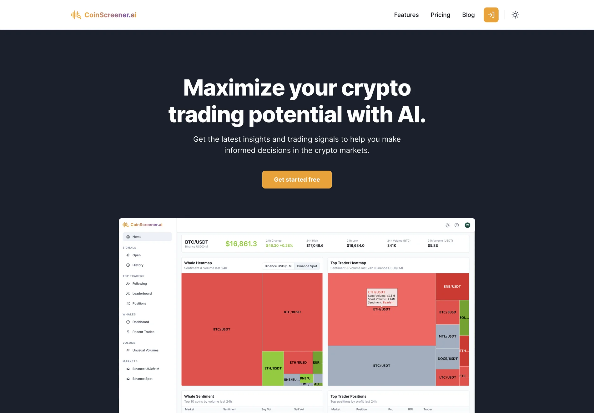 CoinScreener - AI Crypto Trading Insights & Signals