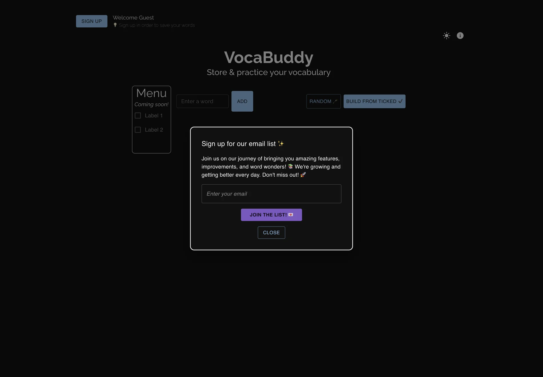 VocaBuddy: AI-Powered Vocabulary Storage and Practice Tool