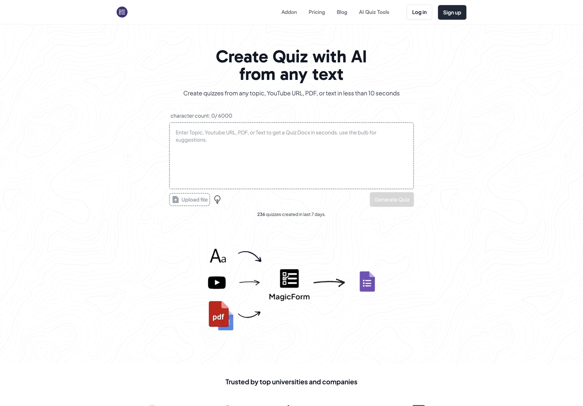 Create Quiz with AI from any text using MagicForm