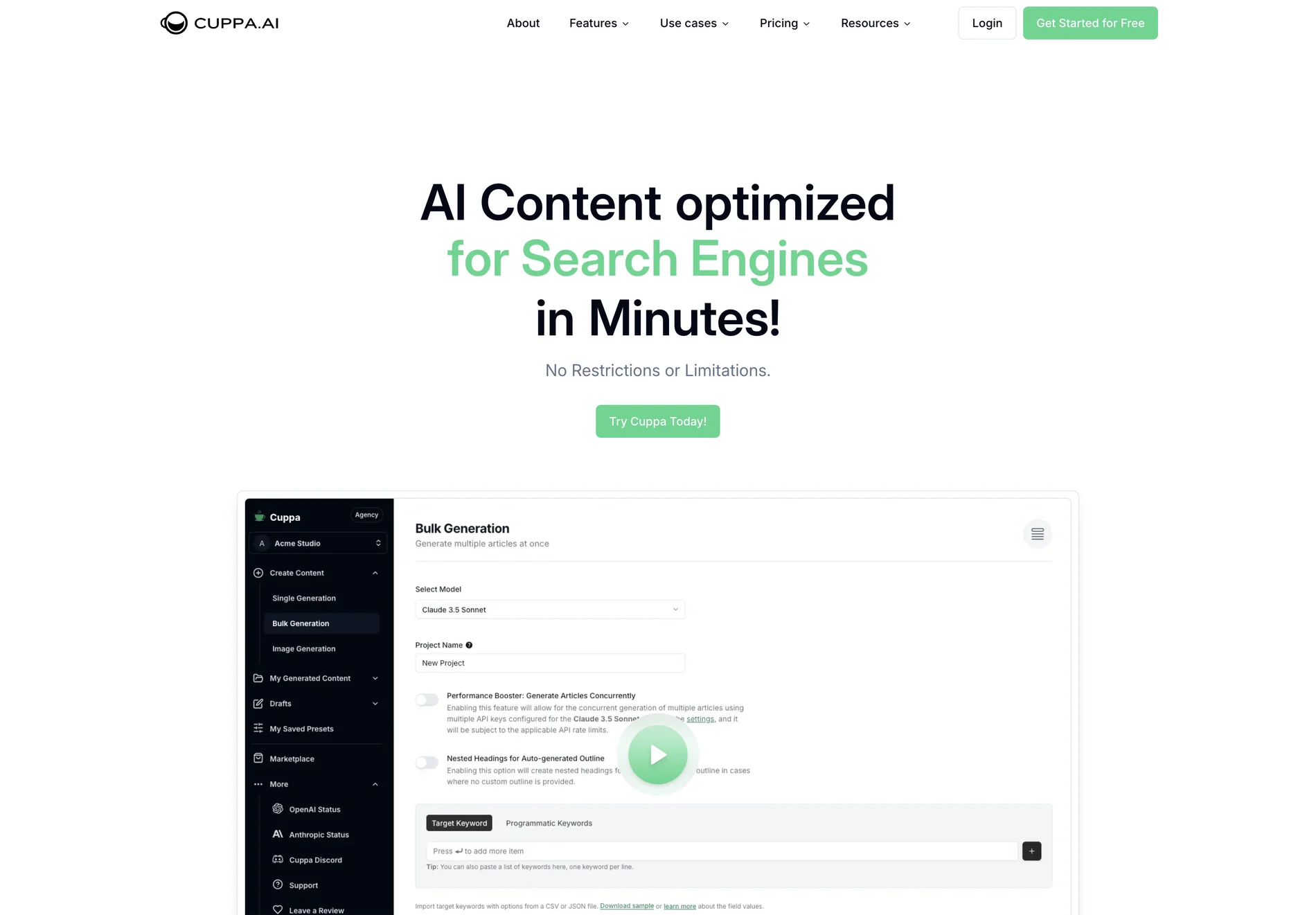 Cuppa - The #1 AI-Powered Content Marketing Suite