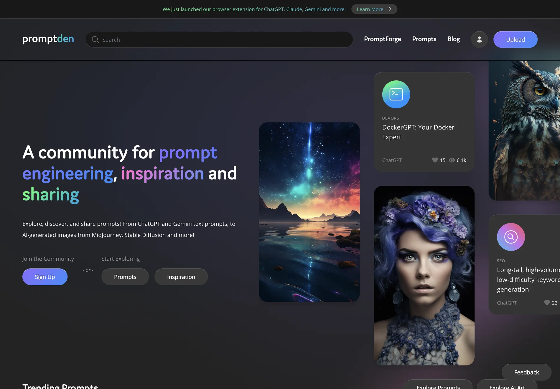 PromptDen: Discover and Share AI Prompts for Enhanced Creativity