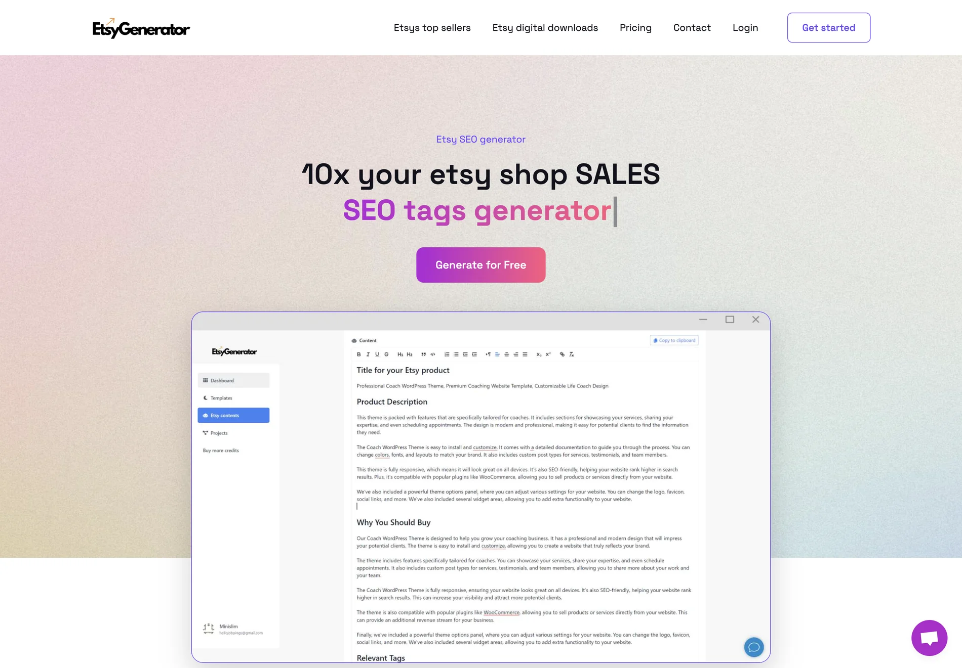 EtsyGenerator: The AI Superpower for Etsy Sellers