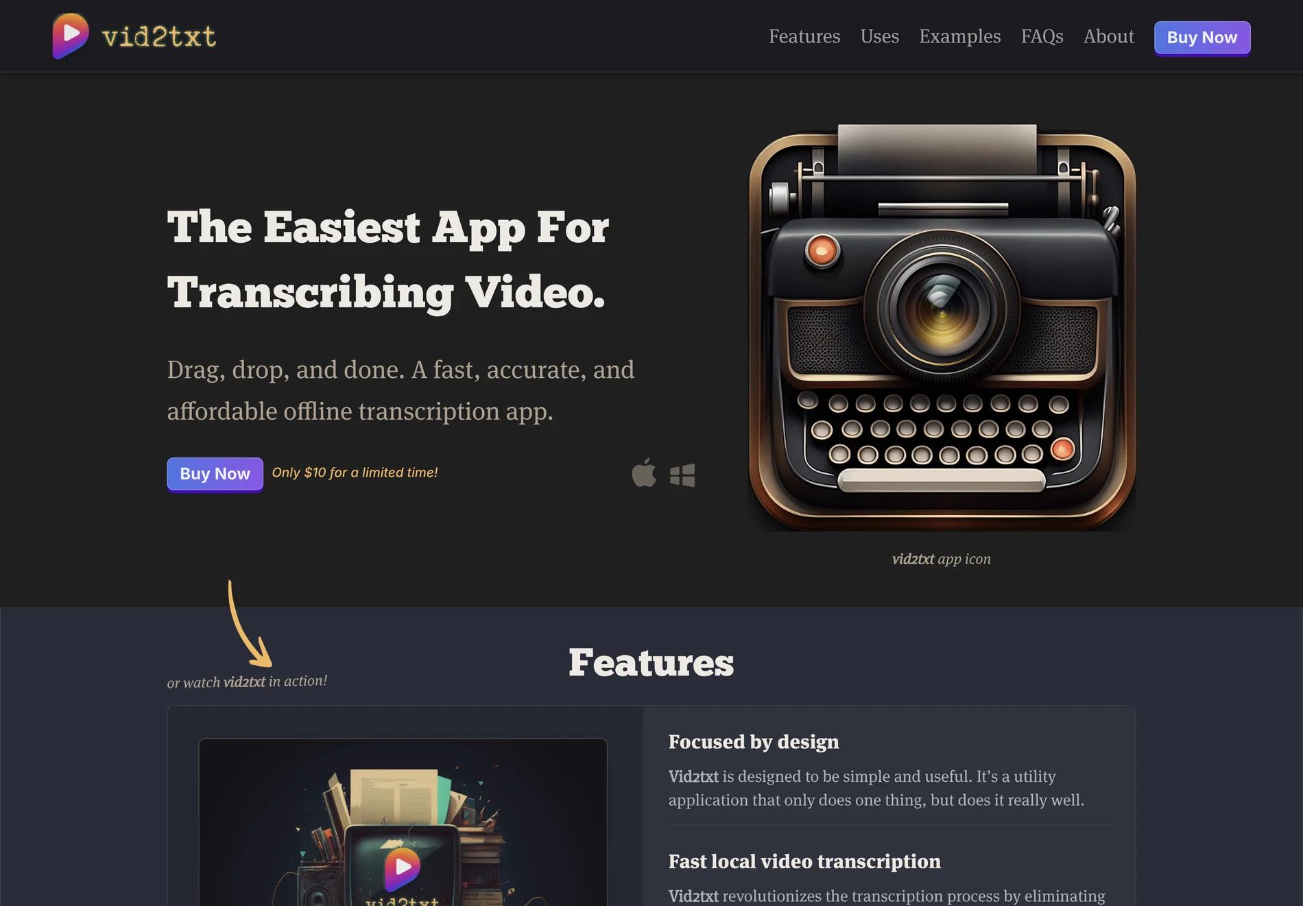 Vid2txt - The Easiest Video & Audio Transcription App