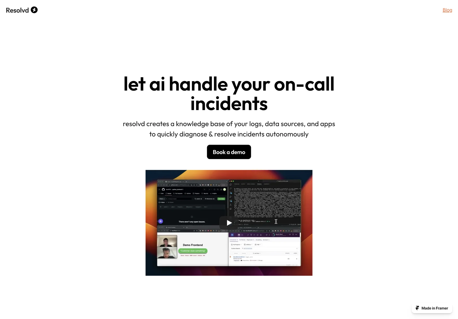 Resolvd: AI-Powered Incident Response for Faster Issue Resolution