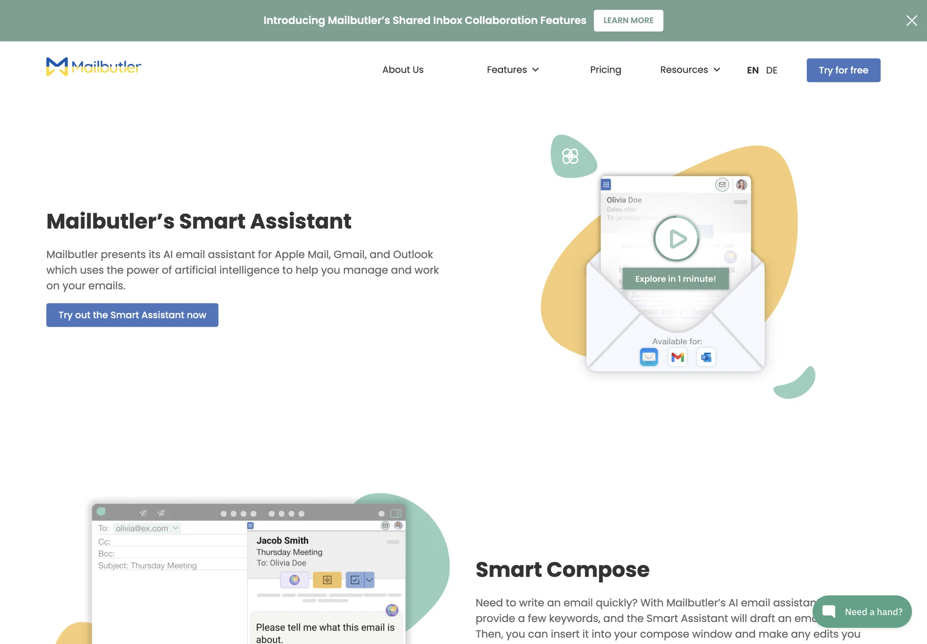 Mailbutler’s Smart Assistant: AI-Powered Email Management