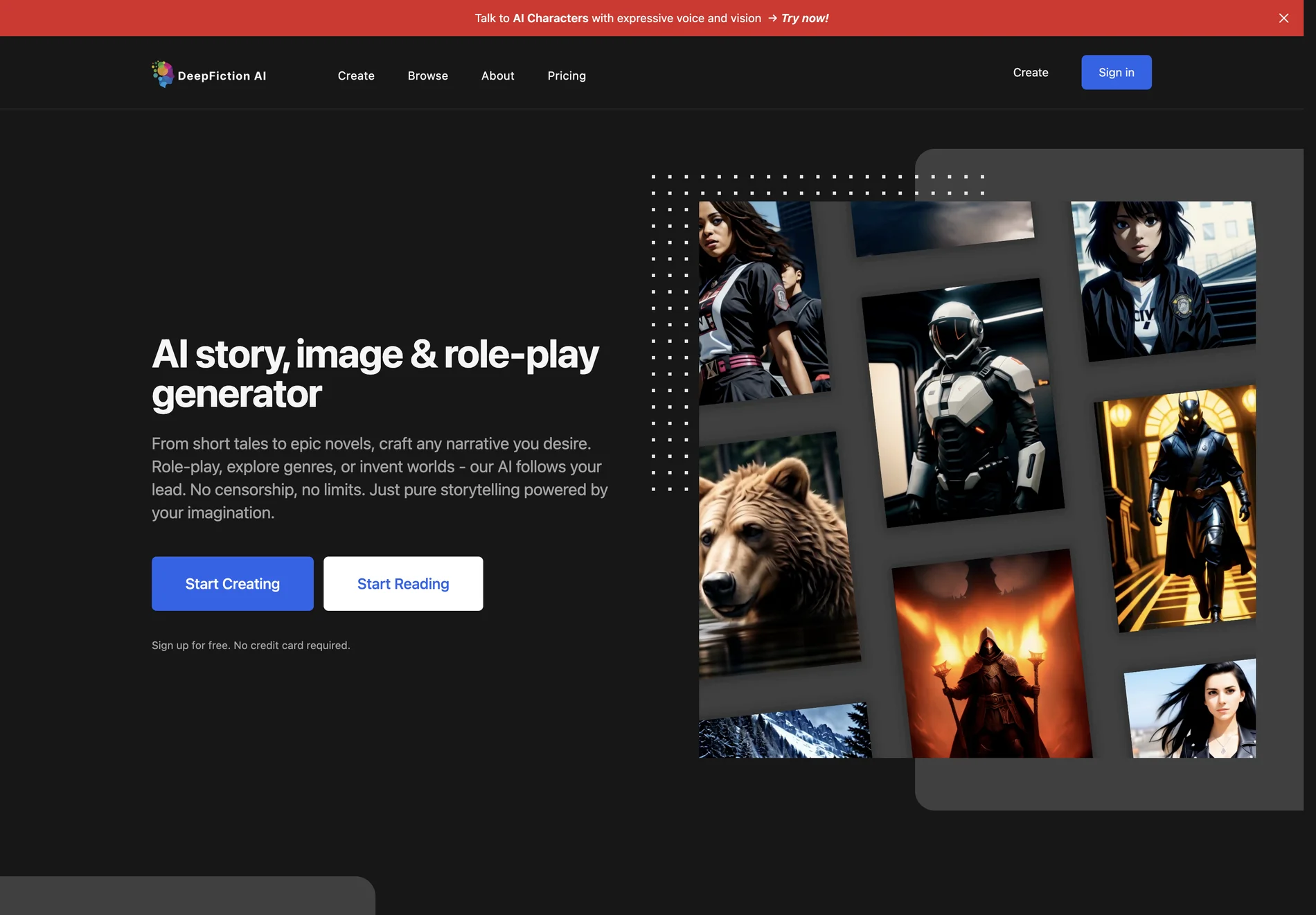 DeepFiction: AI-Powered Story, Image & Role-Play Generator