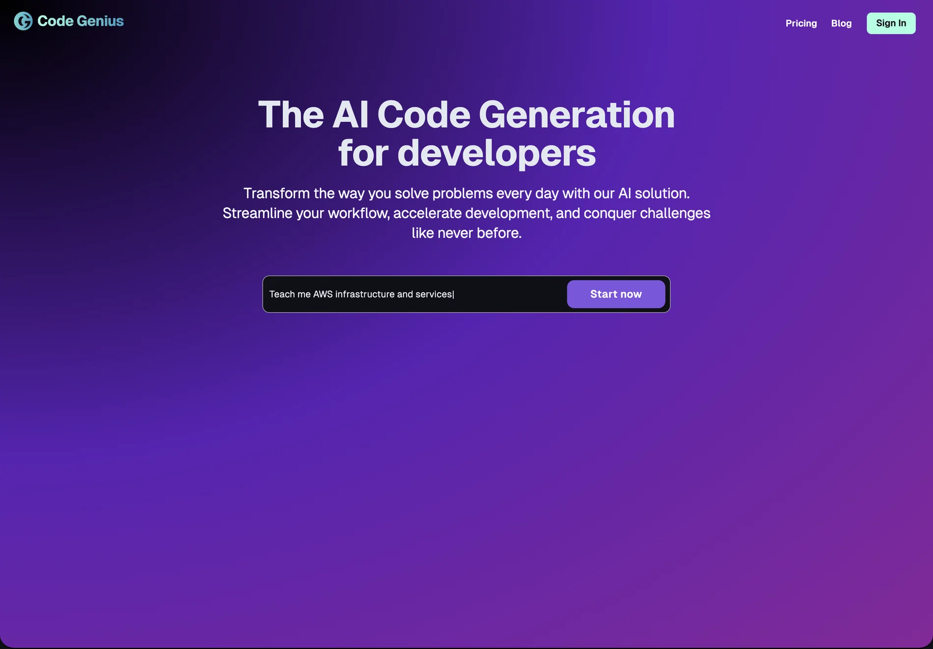 Code Genius: AI-Powered Code Generation for Faster, Better Development