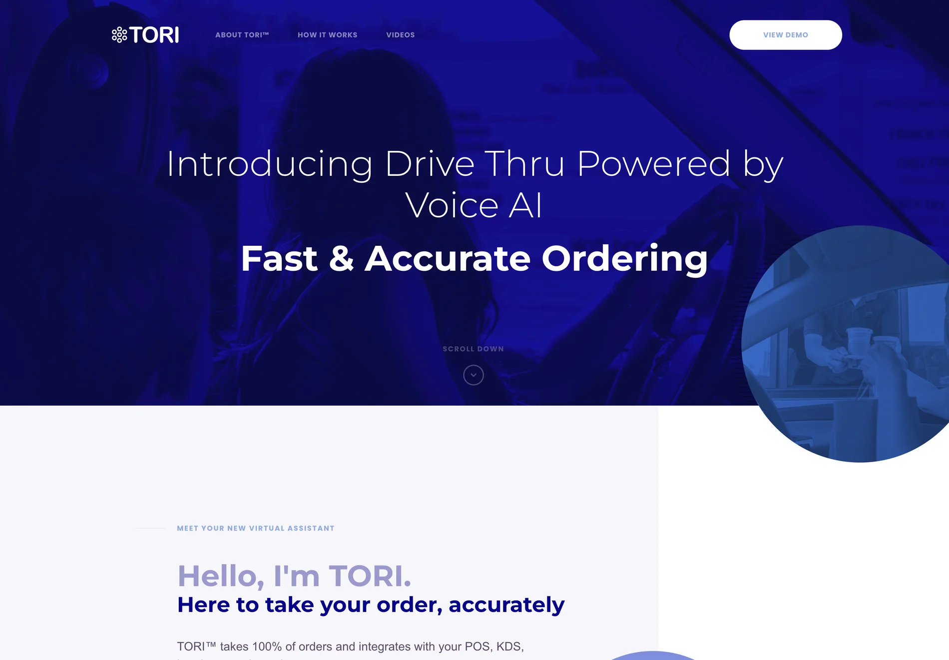 TORI: AI-Powered Voice Assistant for Fast and Accurate Drive-Thru Ordering