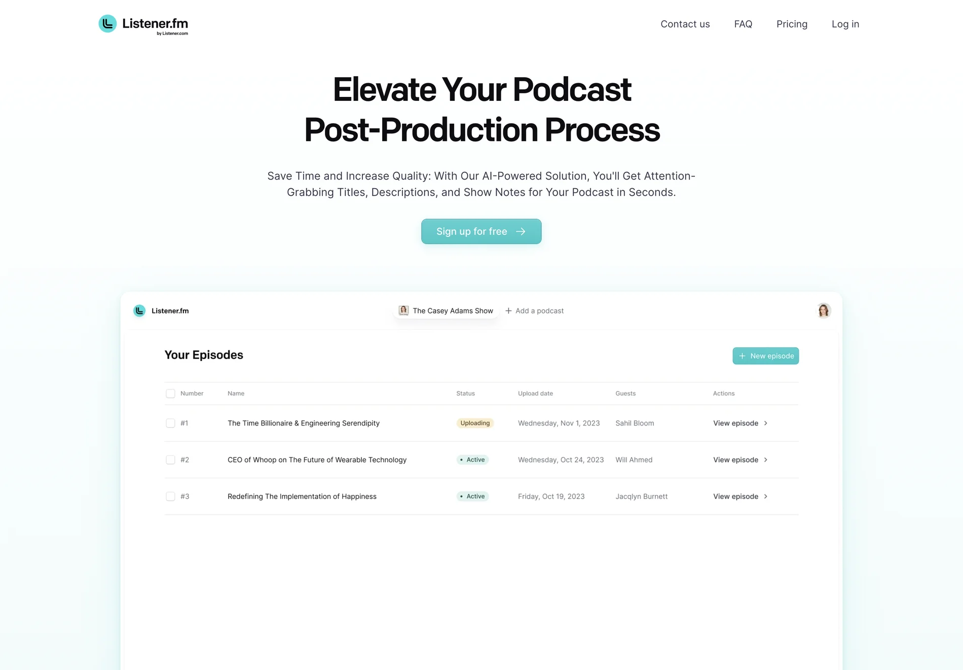 Listener.fm - Instantly Enhance Your Podcast with AI