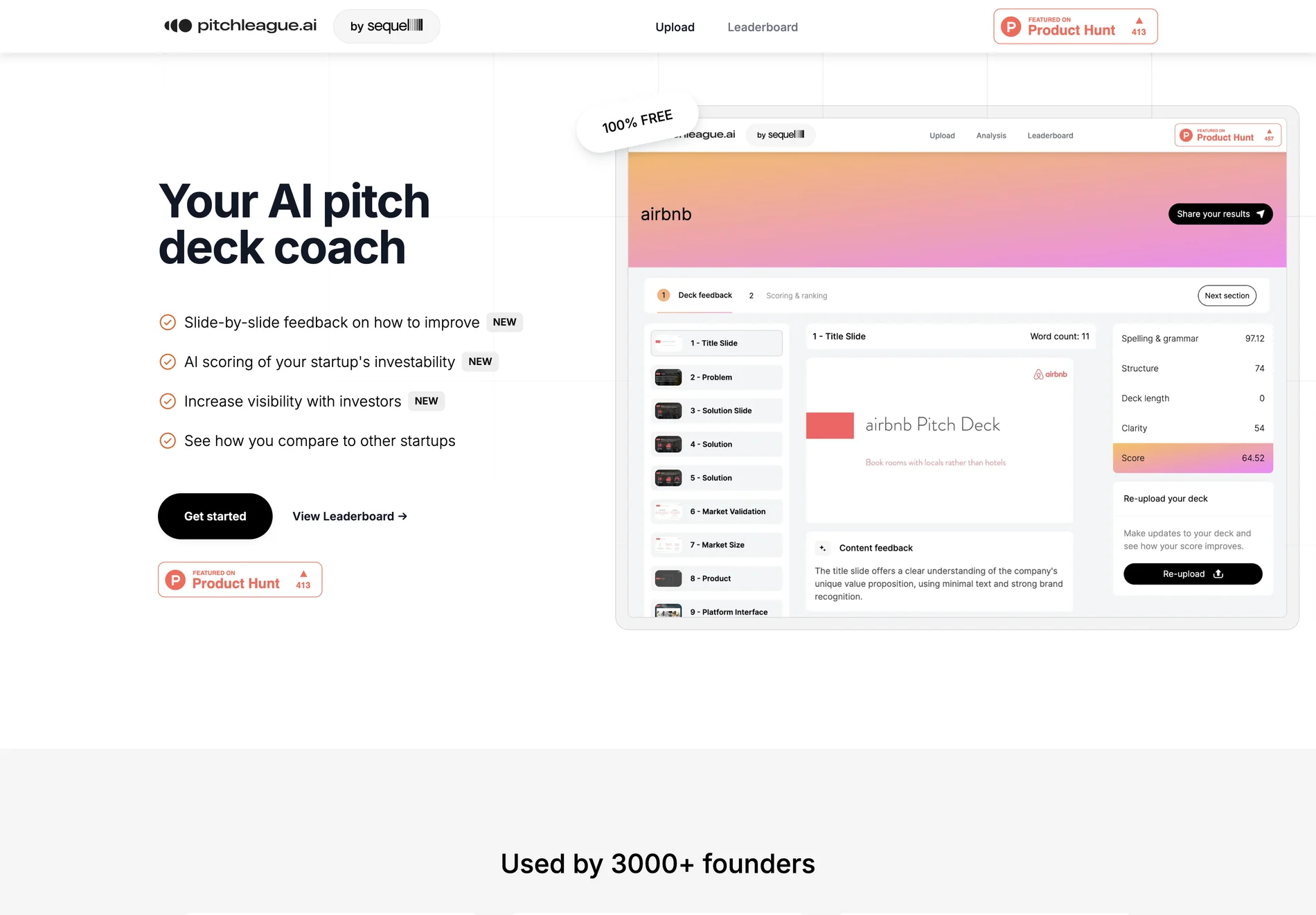 PitchLeague.ai: AI-Powered Pitch Deck Coach for Startups