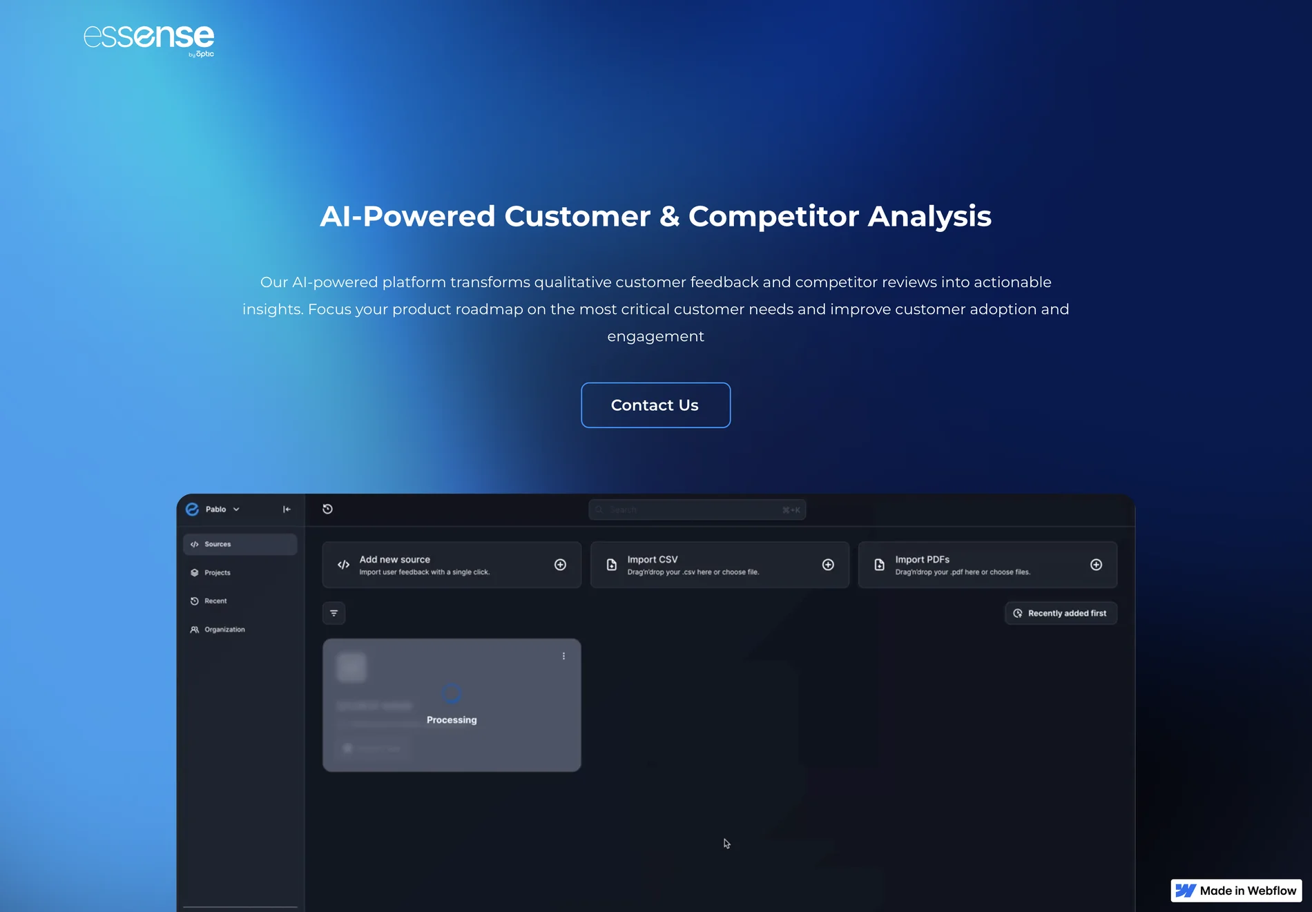 Essense: AI-Powered Insights for Customer and Competitor Analysis