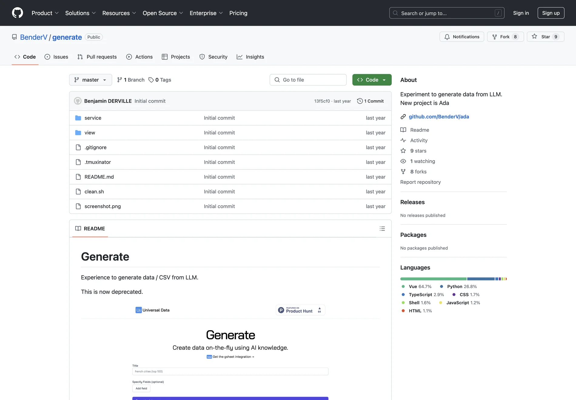 Generate: Experimenting with Data Generation from Large Language Models