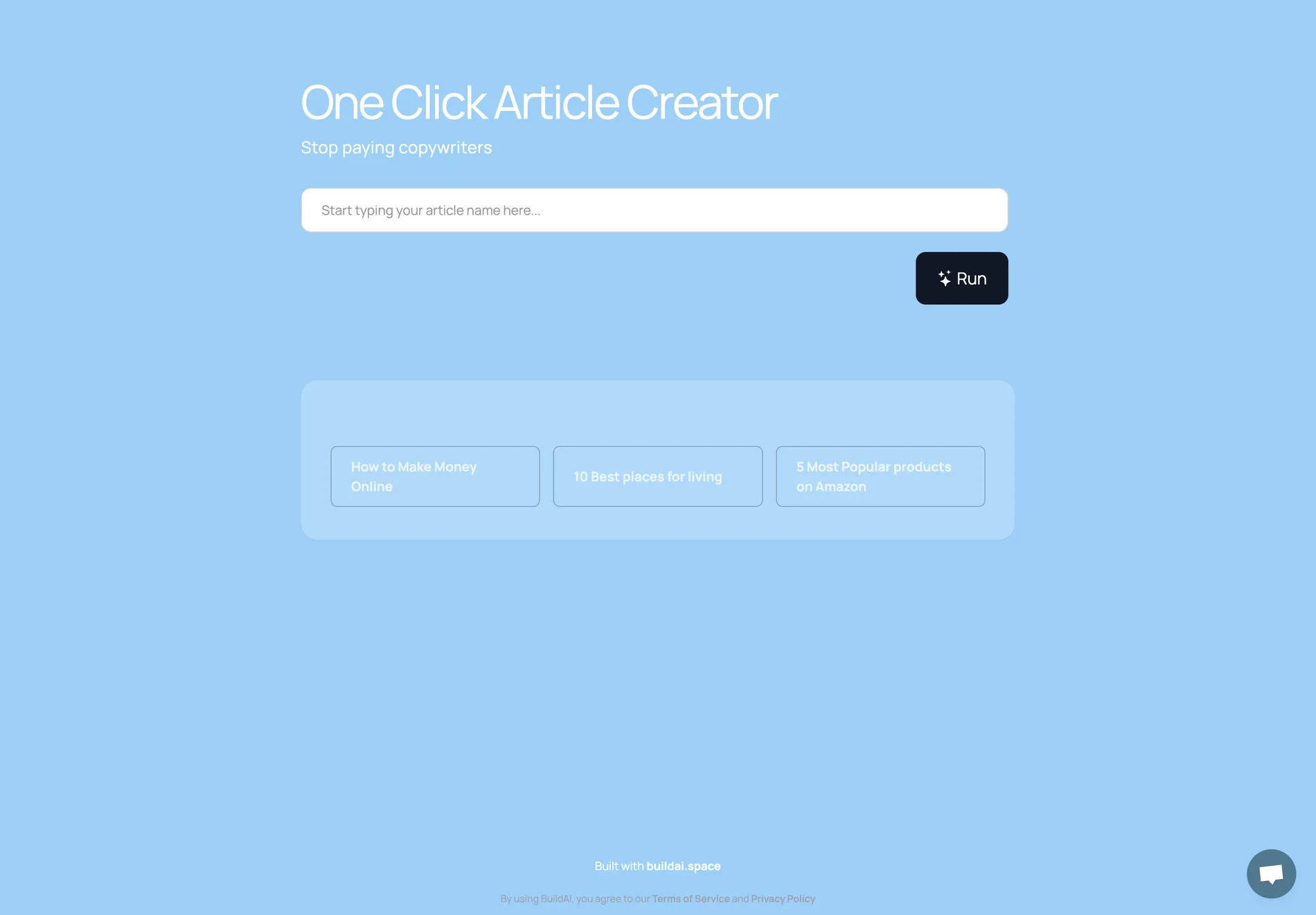 One Click Article Creator: Revolutionizing Content Creation with AI