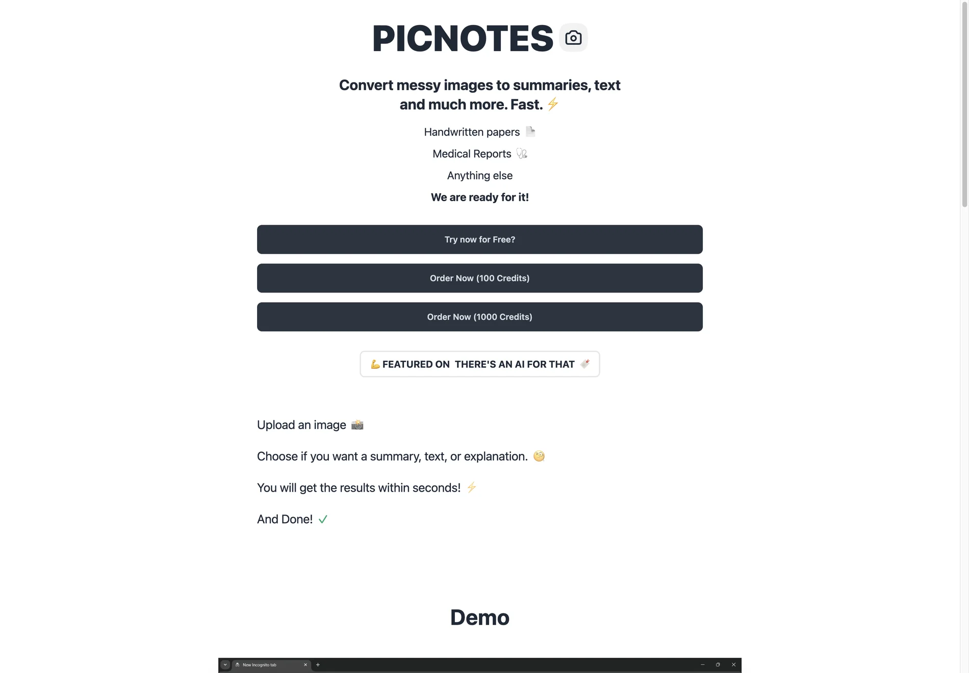 PicNotes: The #1 Image to Text Web App