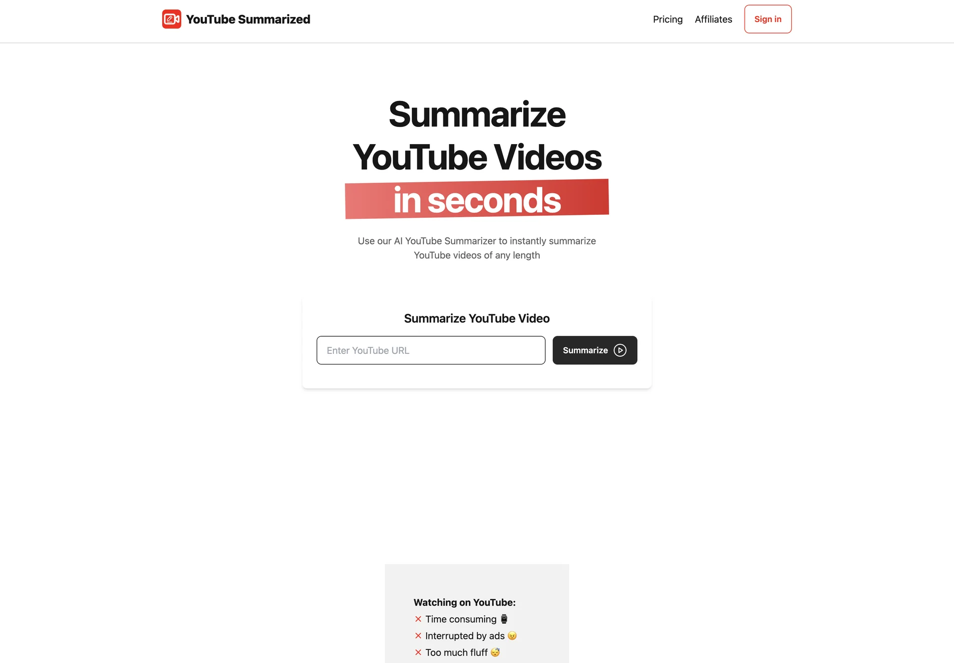 YouTube Summarized: The #1 AI Tool for Instant YouTube Video Summaries