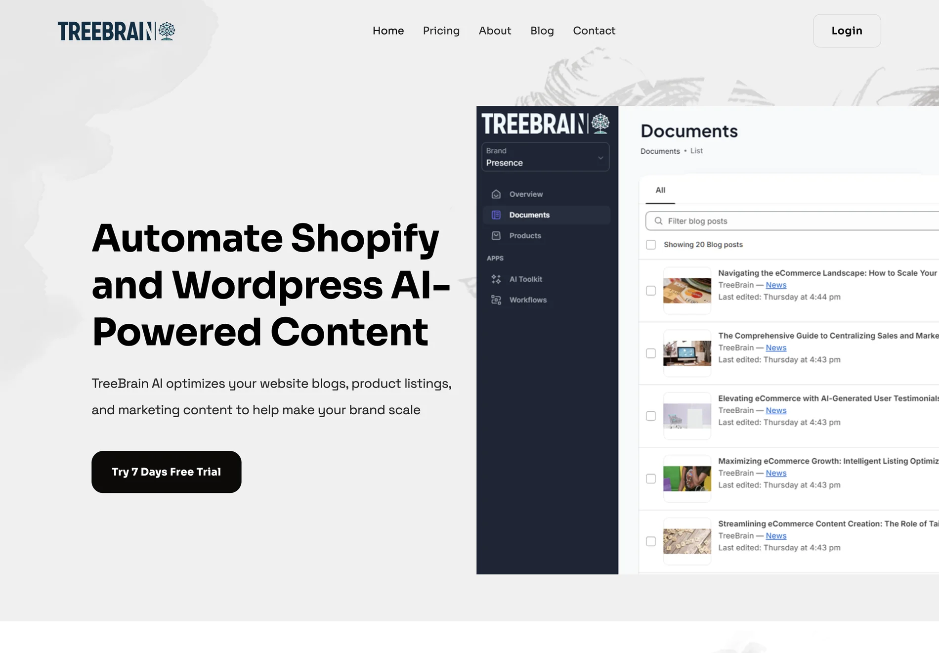 TreeBrain AI: AI-Powered Content Optimization for E-Commerce Success