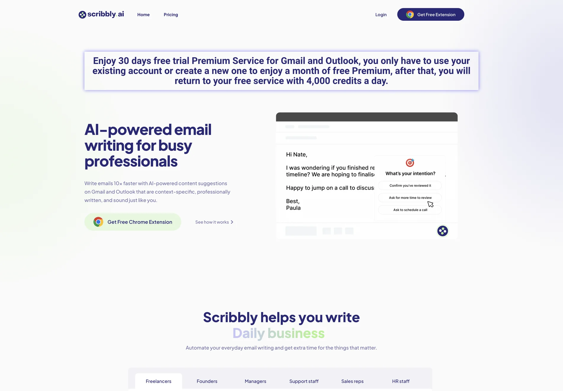 Scribbly – AI-powered Email Writing for Professionals