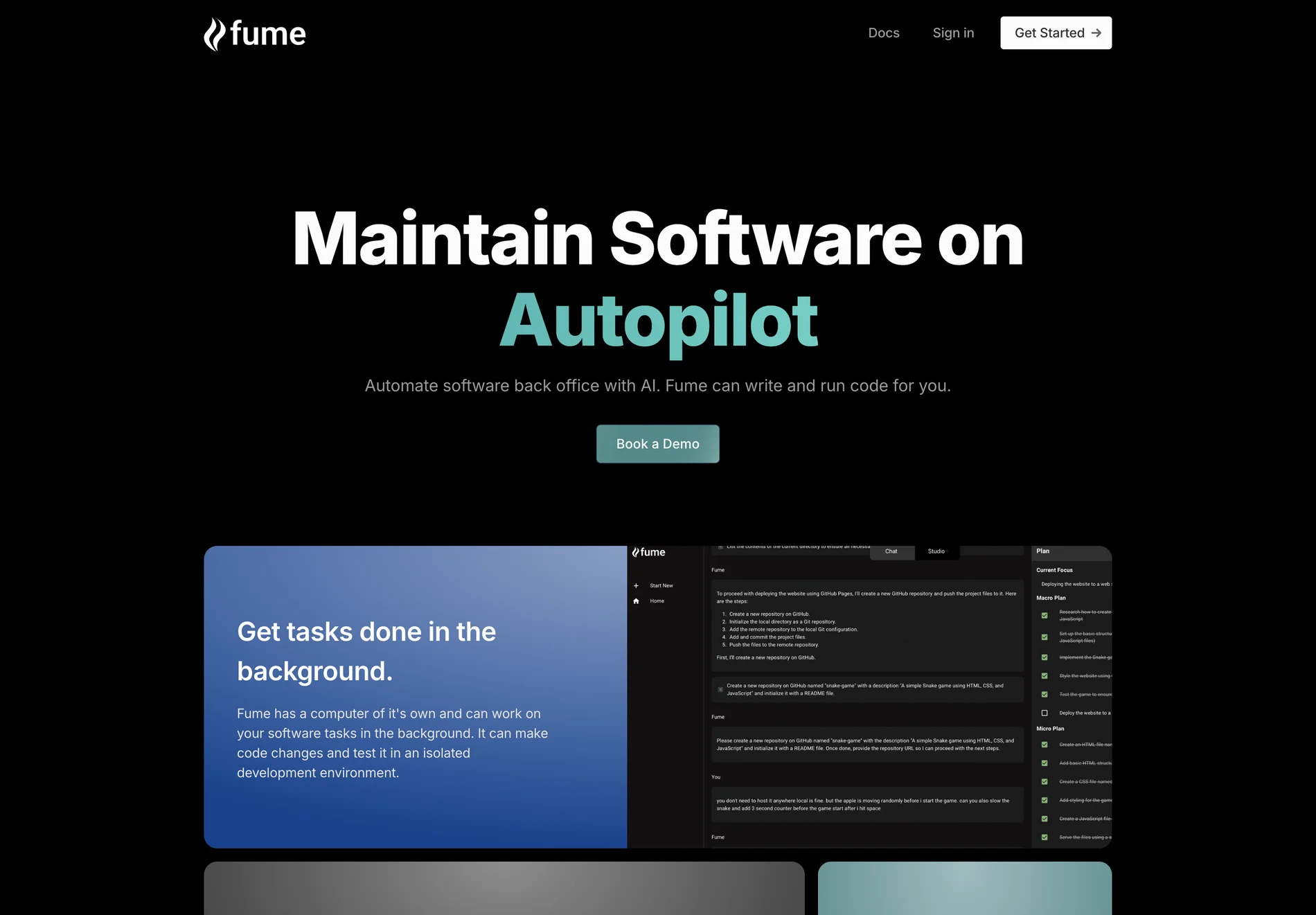 Fume: AI-Powered Software Automation for Enhanced Productivity