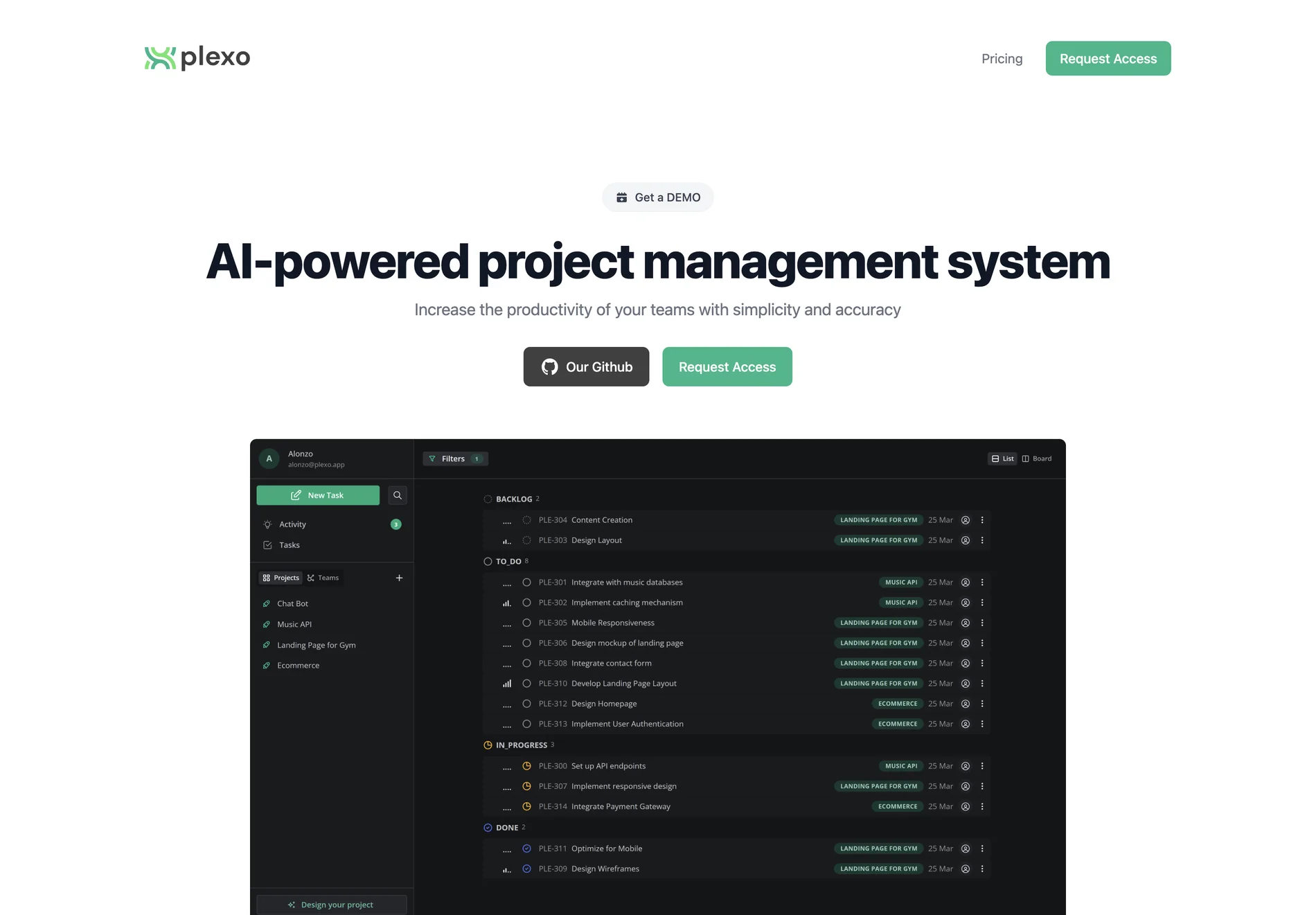 Plexo Hub: AI-Powered Project Management for Enhanced Team Productivity