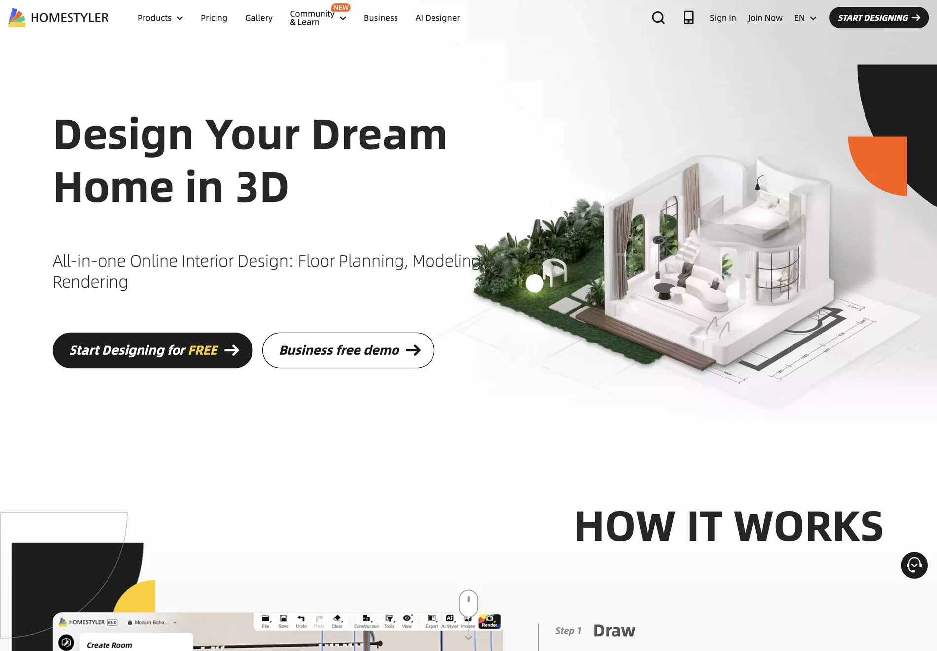 Homestyler - Free 3D Home Design Software & Floor Planner Online