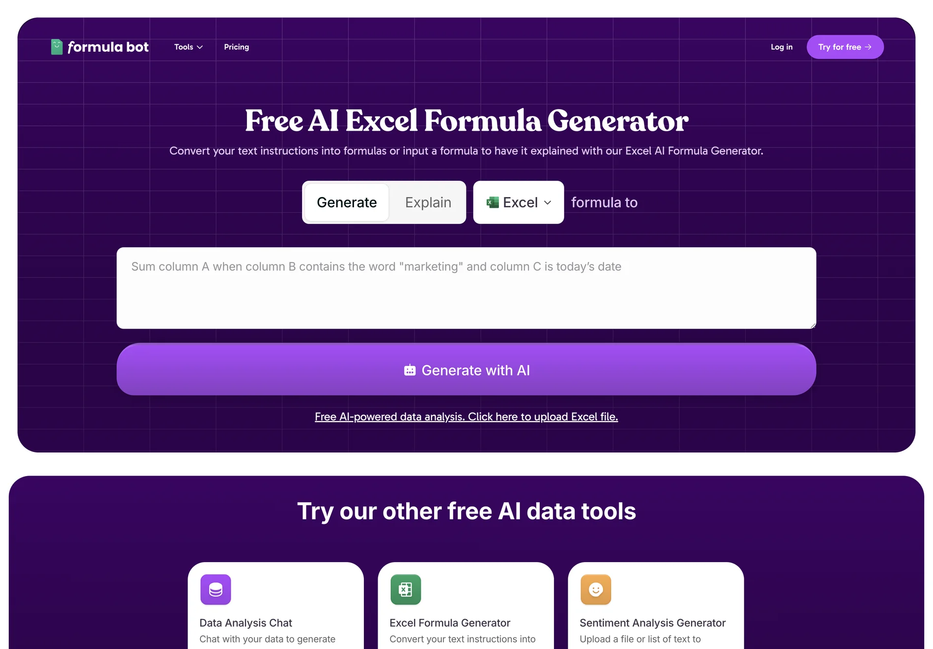 Excel Formula Generator: Simplify Your Data Tasks with AI