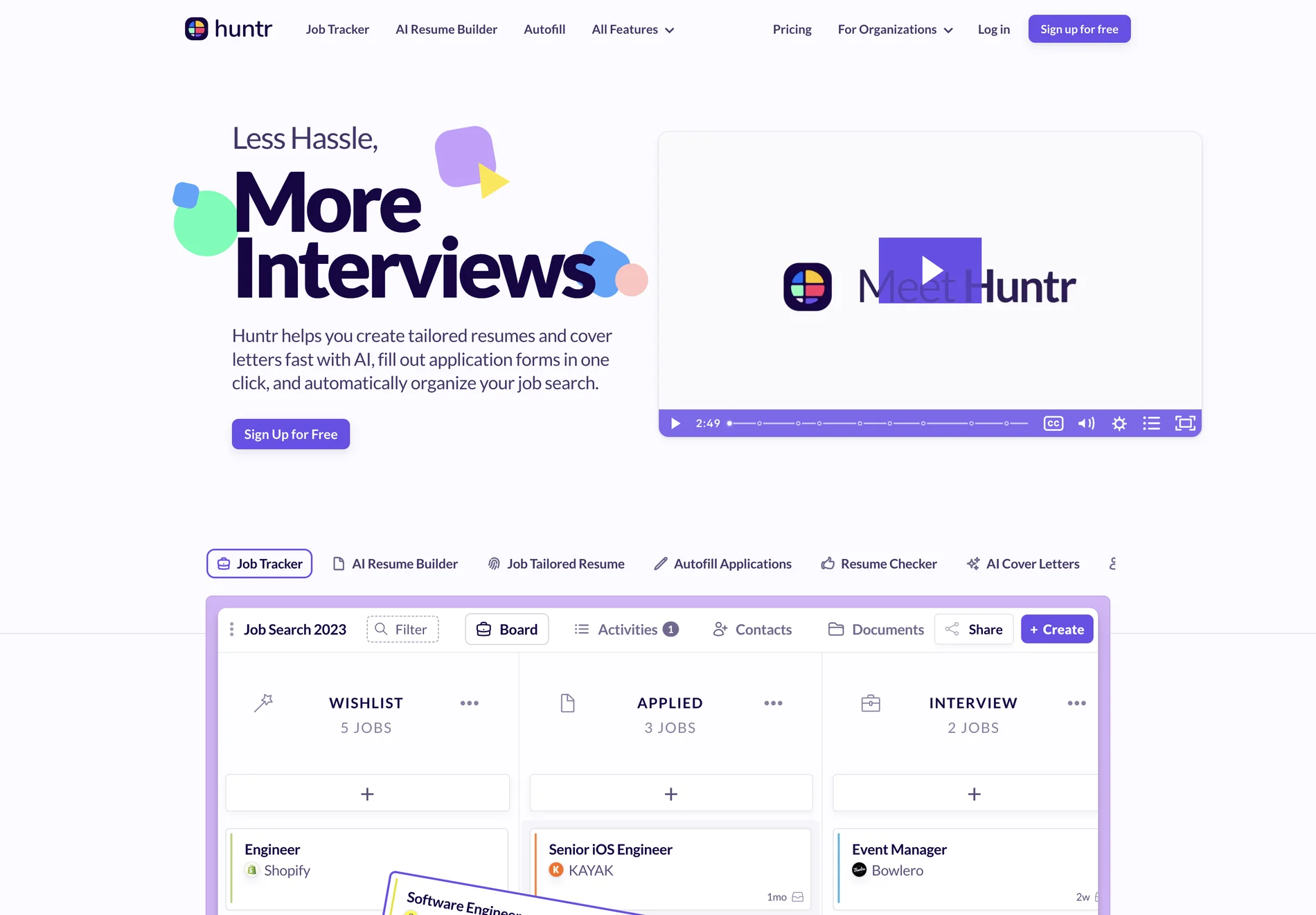 Huntr: AI-Powered Job Search Tool for Tailored Resumes and Efficient Application Management