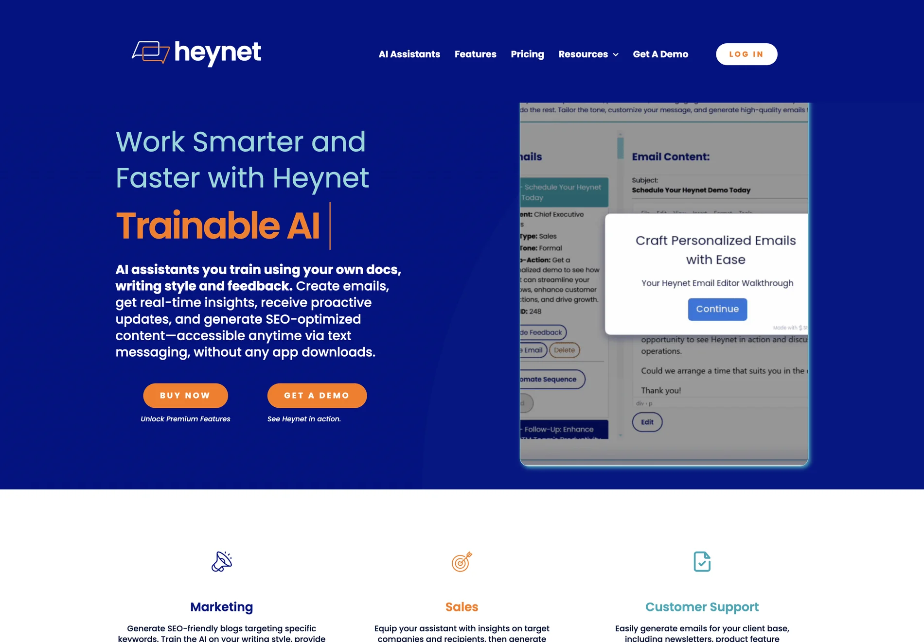 Work Smarter and Faster with Heynet Trainable AI