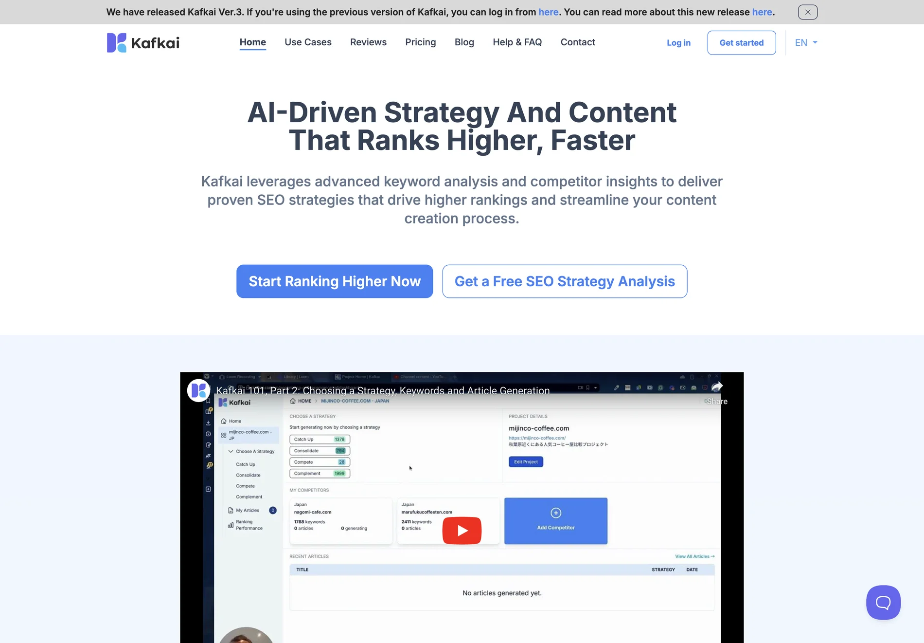 Kafkai: AI-Powered SEO Content & Competitor Insights Tool