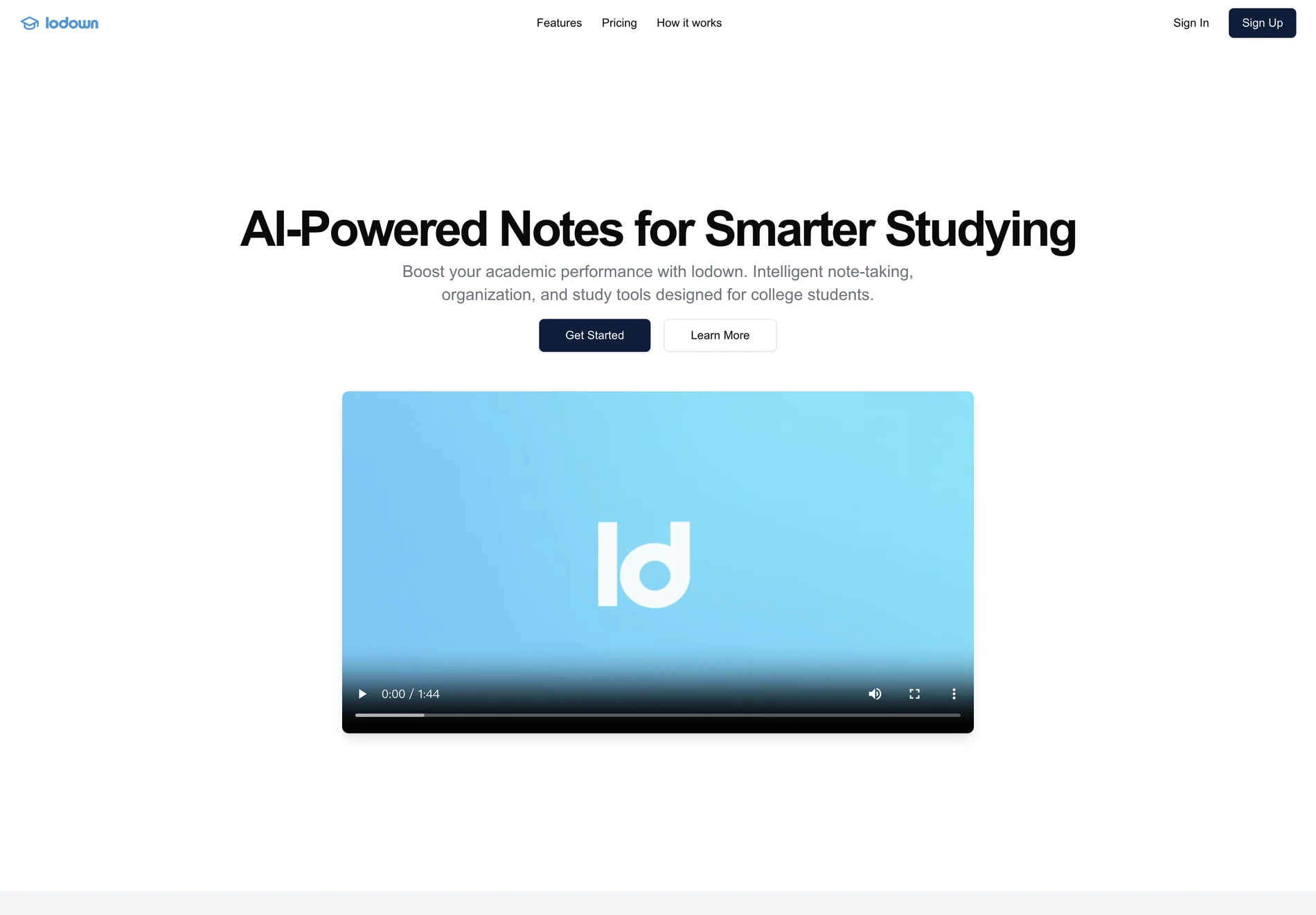 Lodown: AI-Powered Notes for Smarter Studying