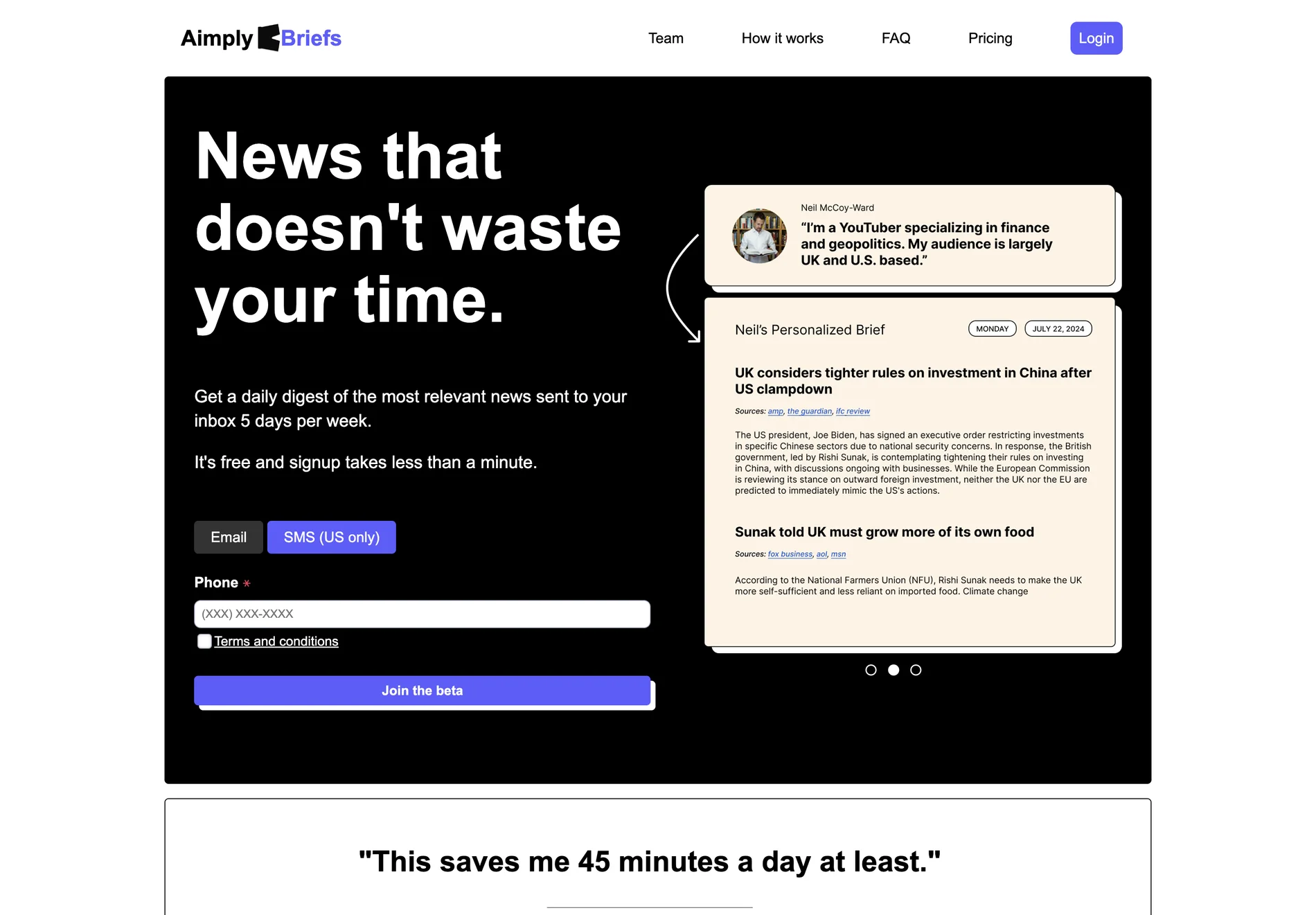 Aimply Briefs: Personalized News Curation with AI