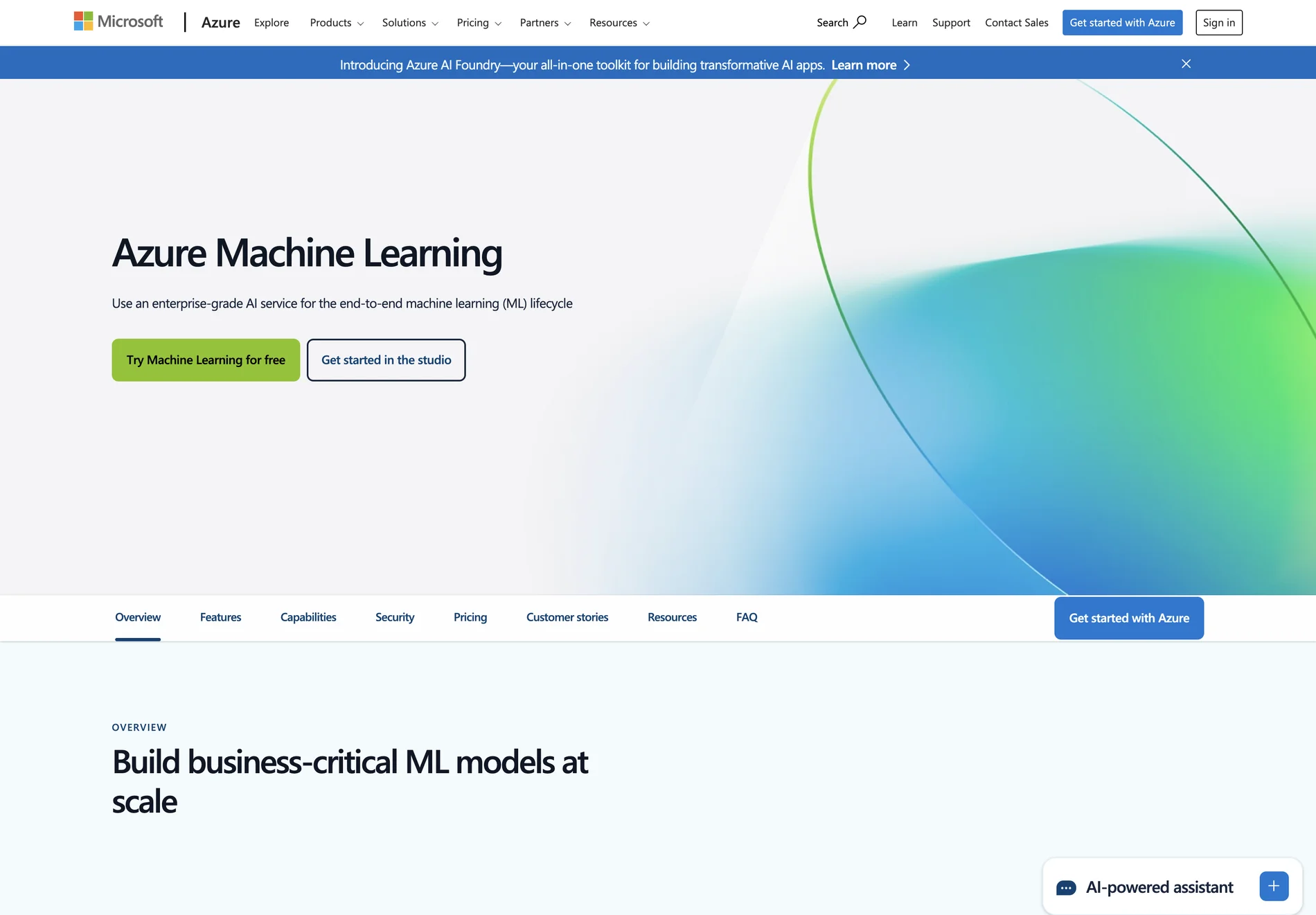 Azure Machine Learning: Enterprise-Grade AI Service for Scalable ML Solutions