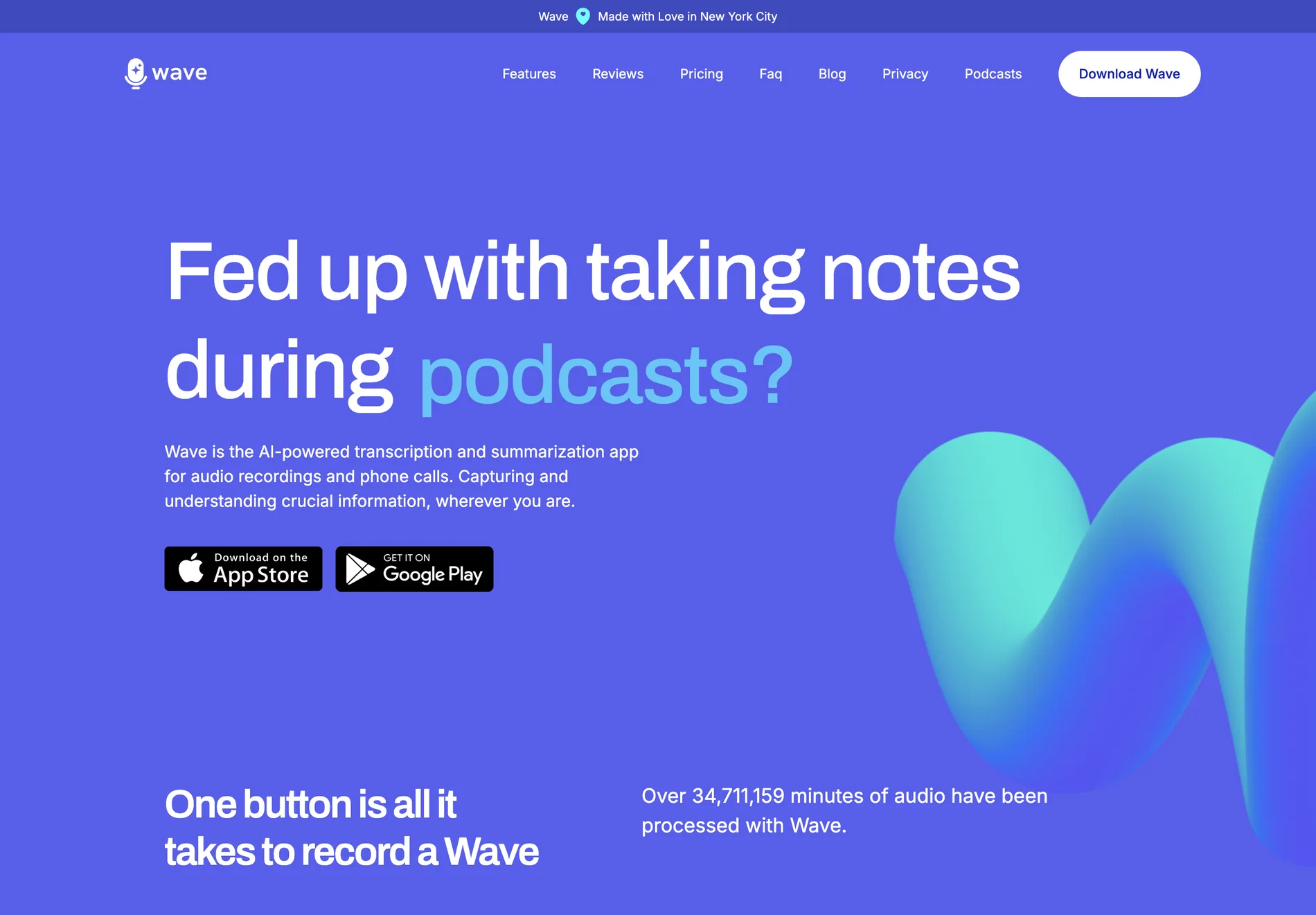 Wave - AI Note Taker: Effortlessly Capture and Understand Crucial Information