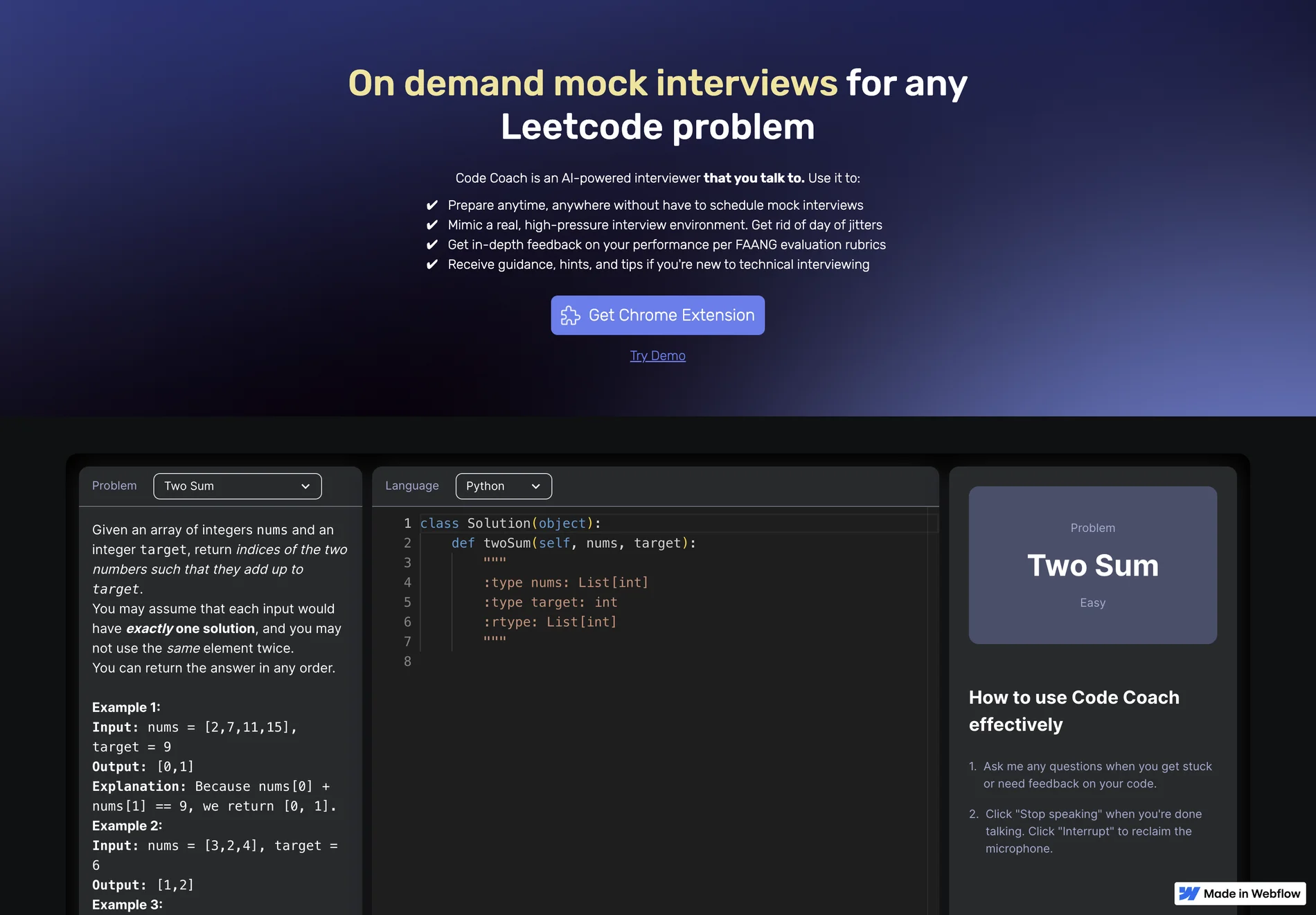 Code Coach: AI-Powered Interviewer for Technical Interview Prep