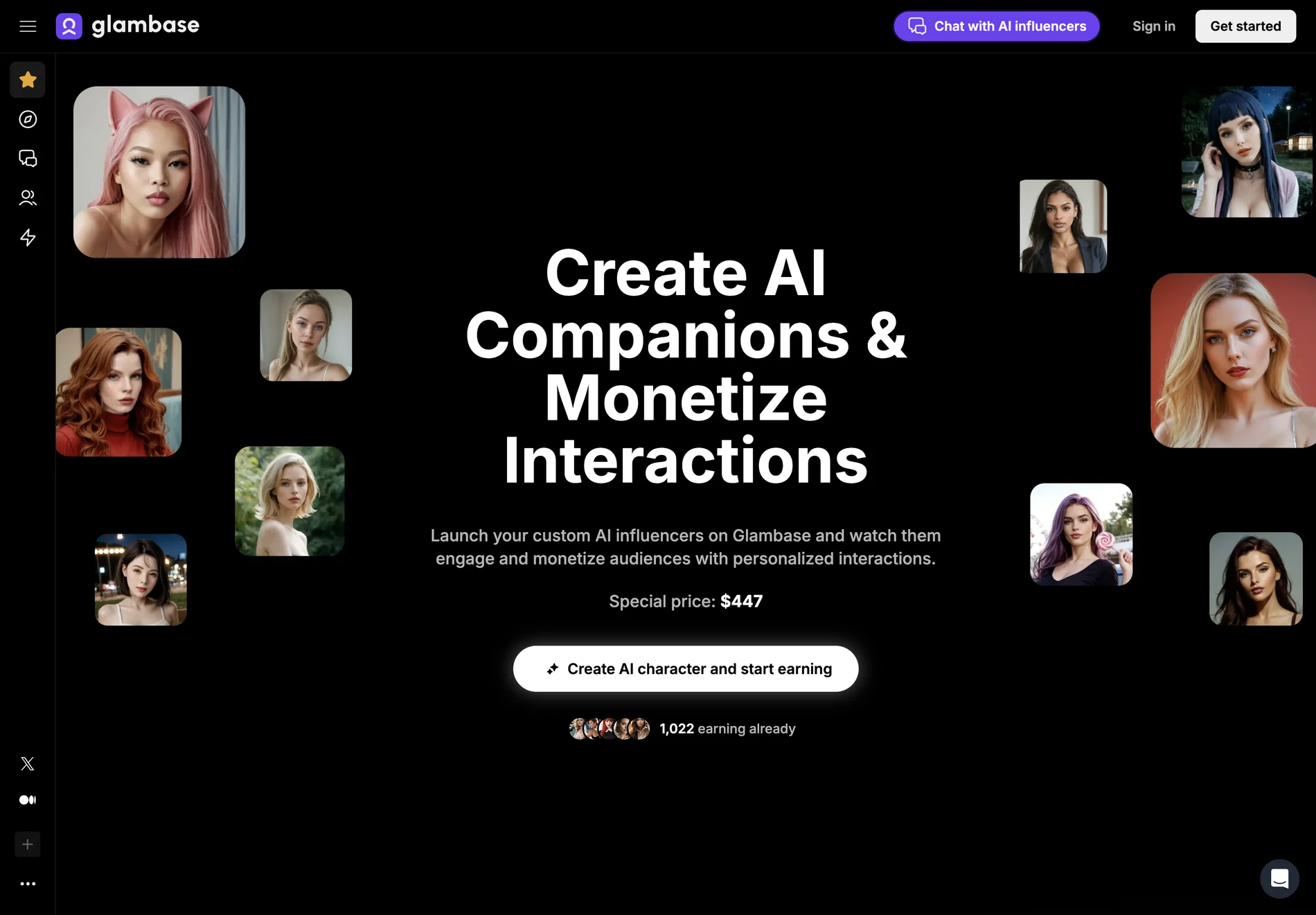 Glambase - AI Influencer Creation Platform | Virtual Persona Generator