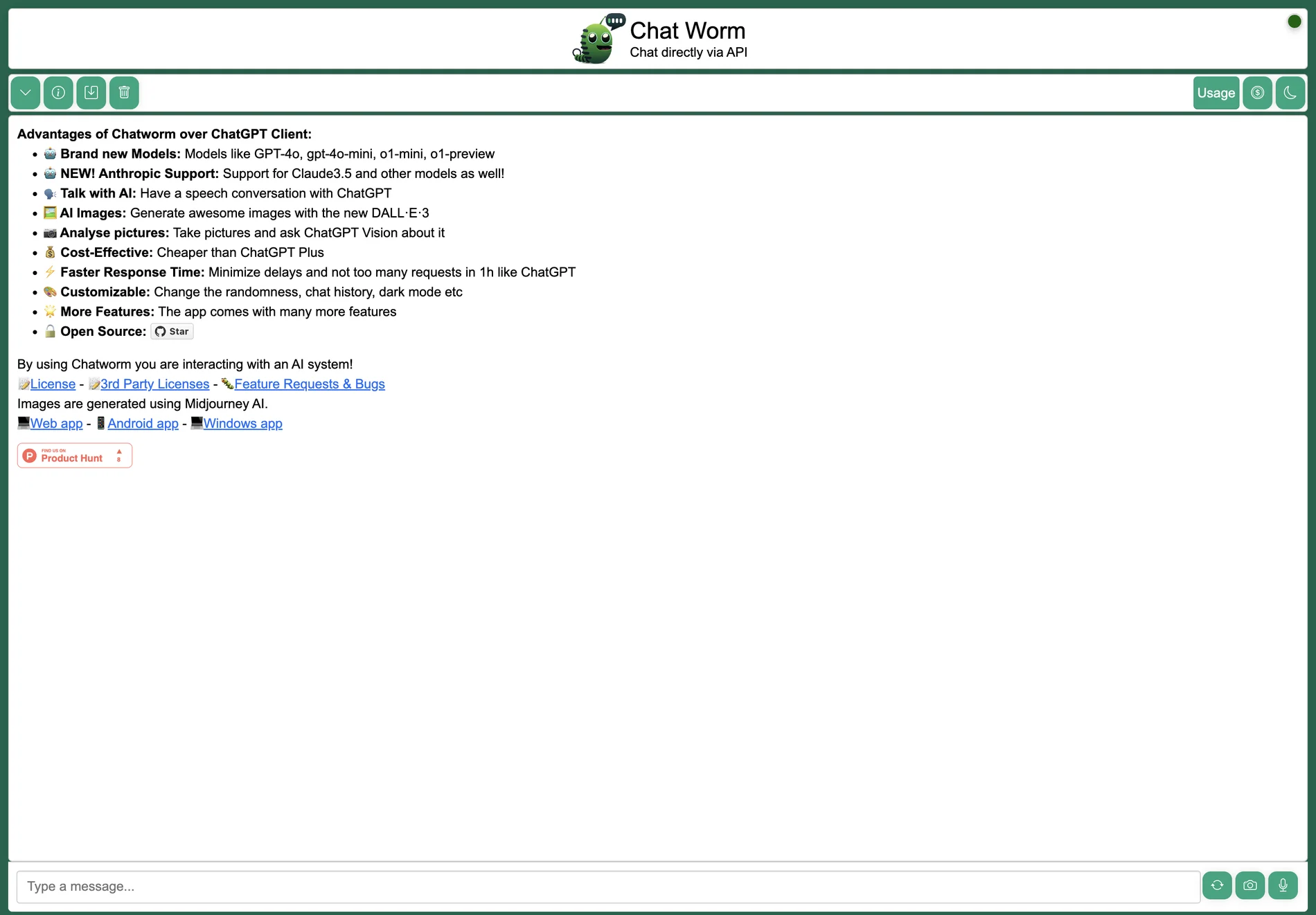 Chatworm: The Advanced AI Chat Client with Unmatched Features