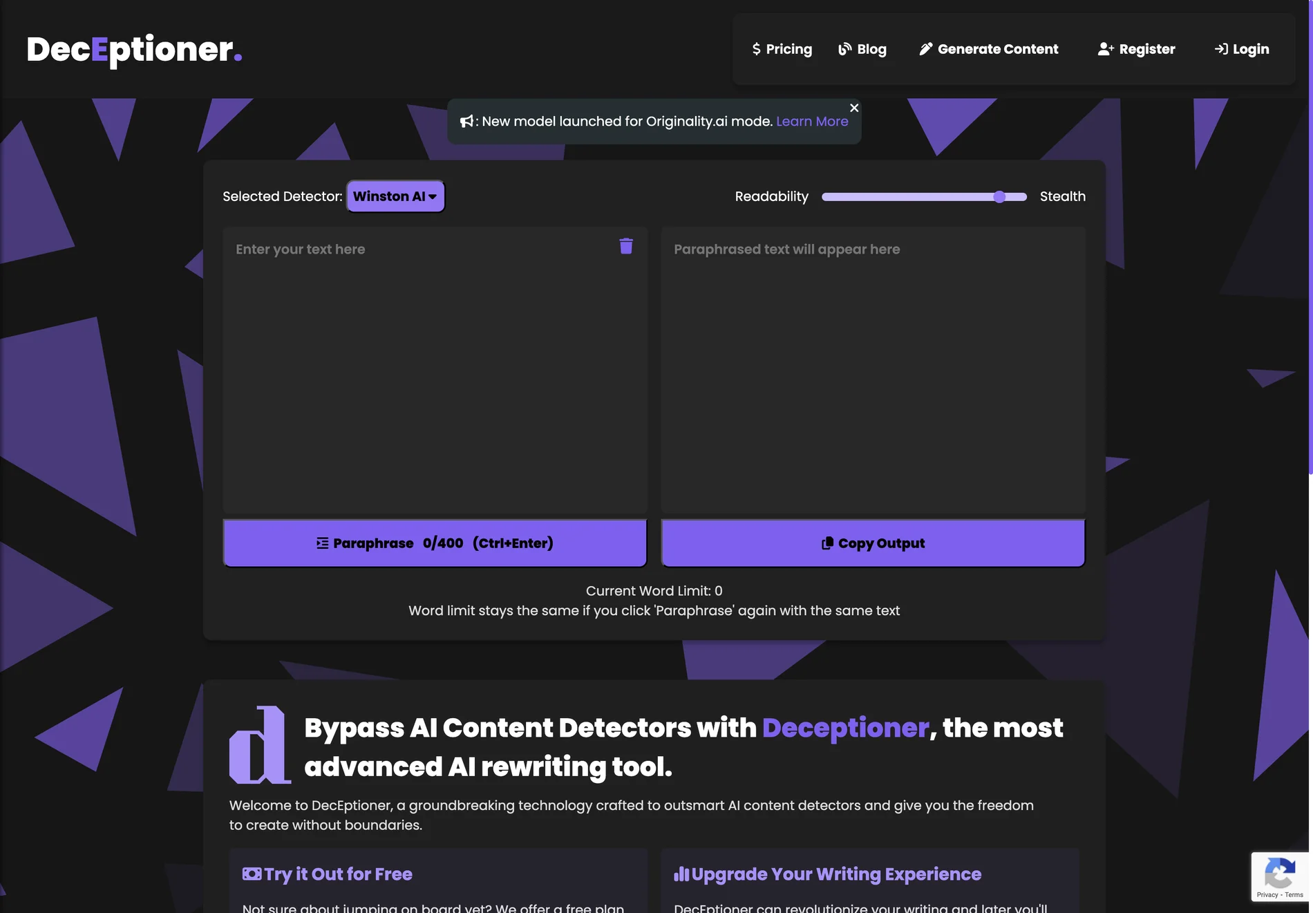 DecEptioner - Bypass AI Detectors Like A Pro