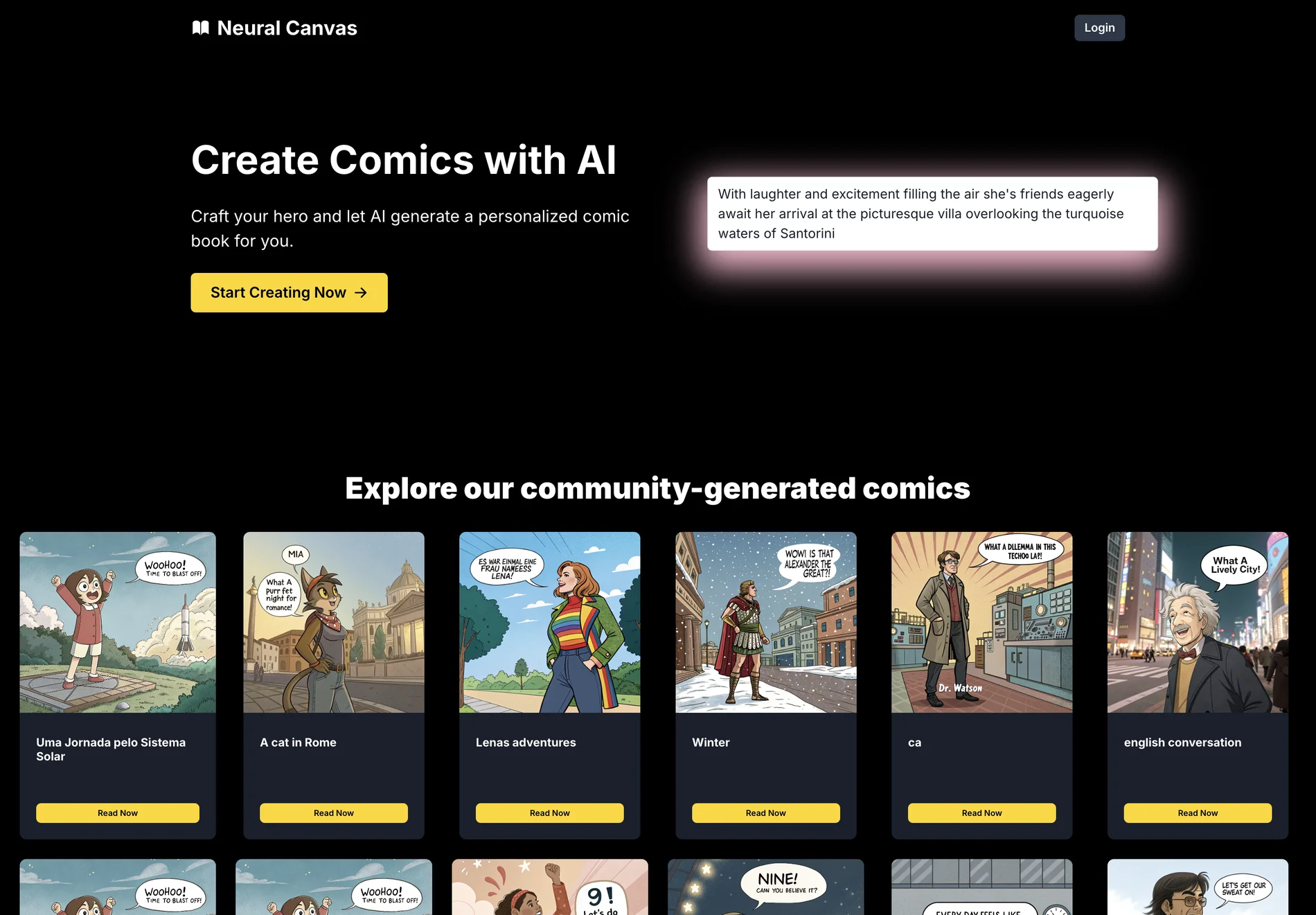 Create Your AI Comic with Neural Canvas