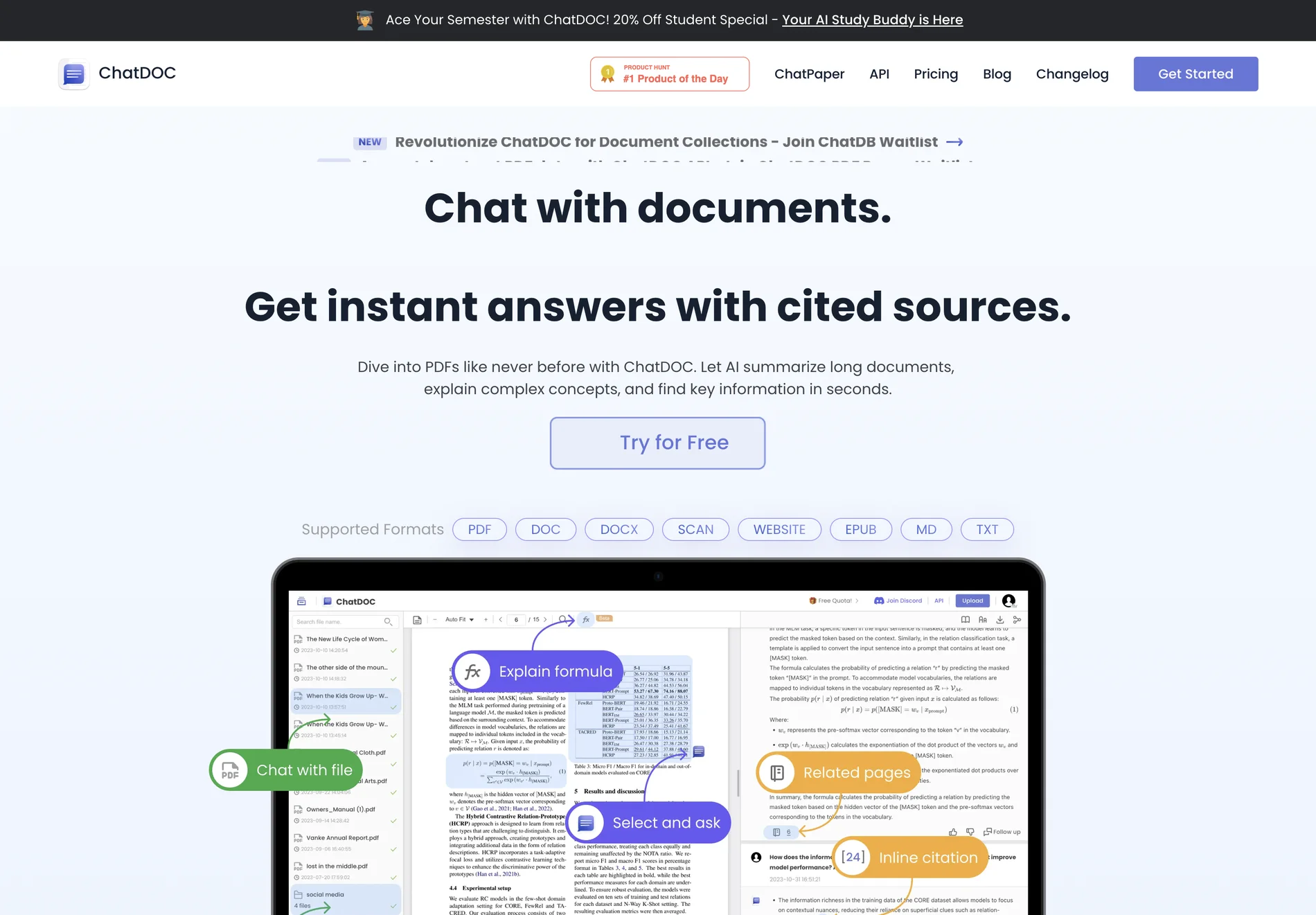 ChatDOC: AI-Powered PDF Interaction for Instant Answers and Detailed Analysis