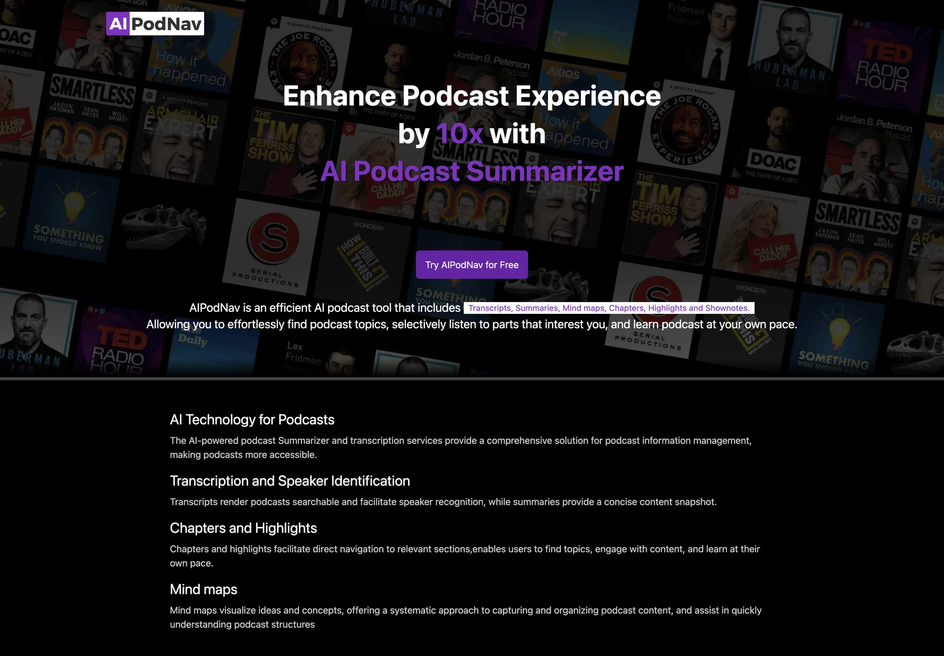 AIPodNav: Enhance Your Podcast Experience with AI