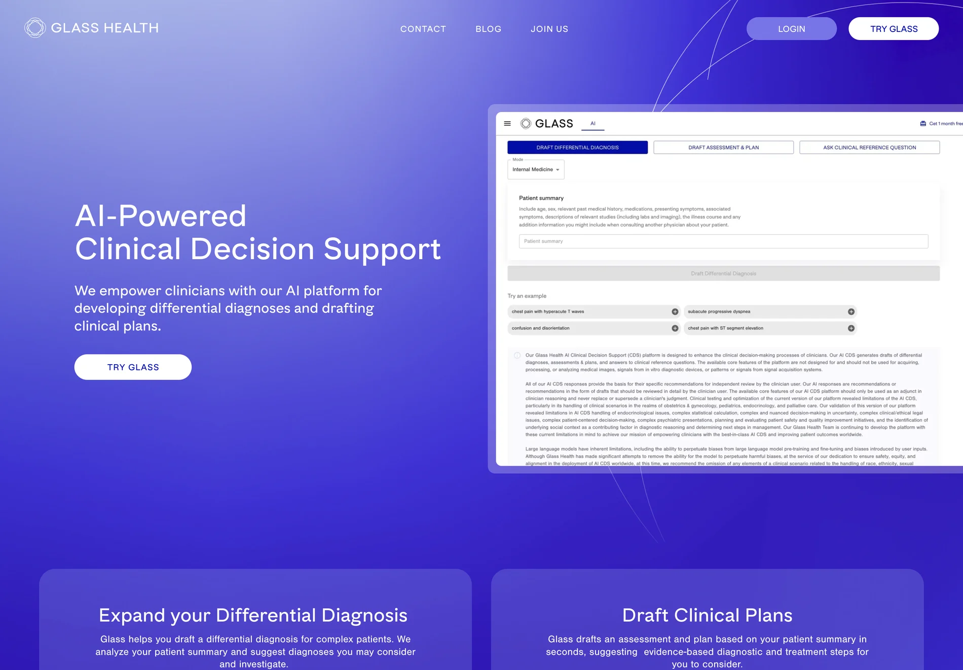 Glass: Revolutionizing Clinical Decision Support with AI