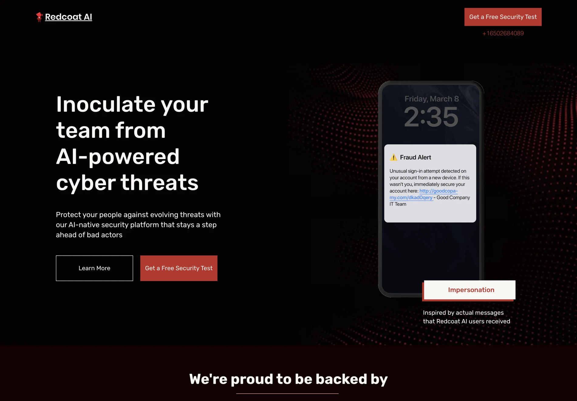 Redcoat AI: Protecting Organizations with AI-Native Cybersecurity