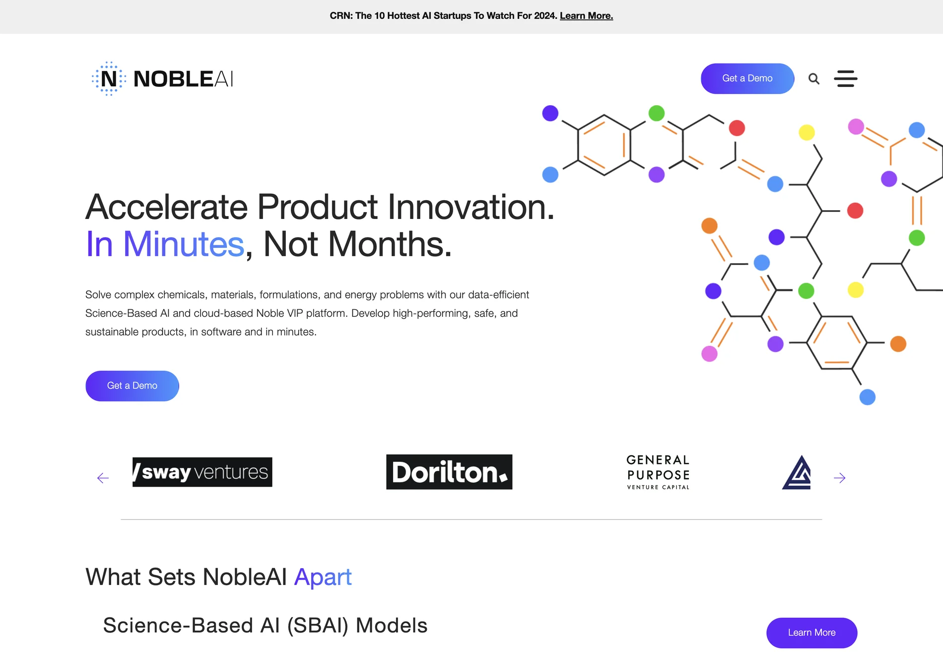 NobleAI: Revolutionizing Product Innovation with Science-Based AI