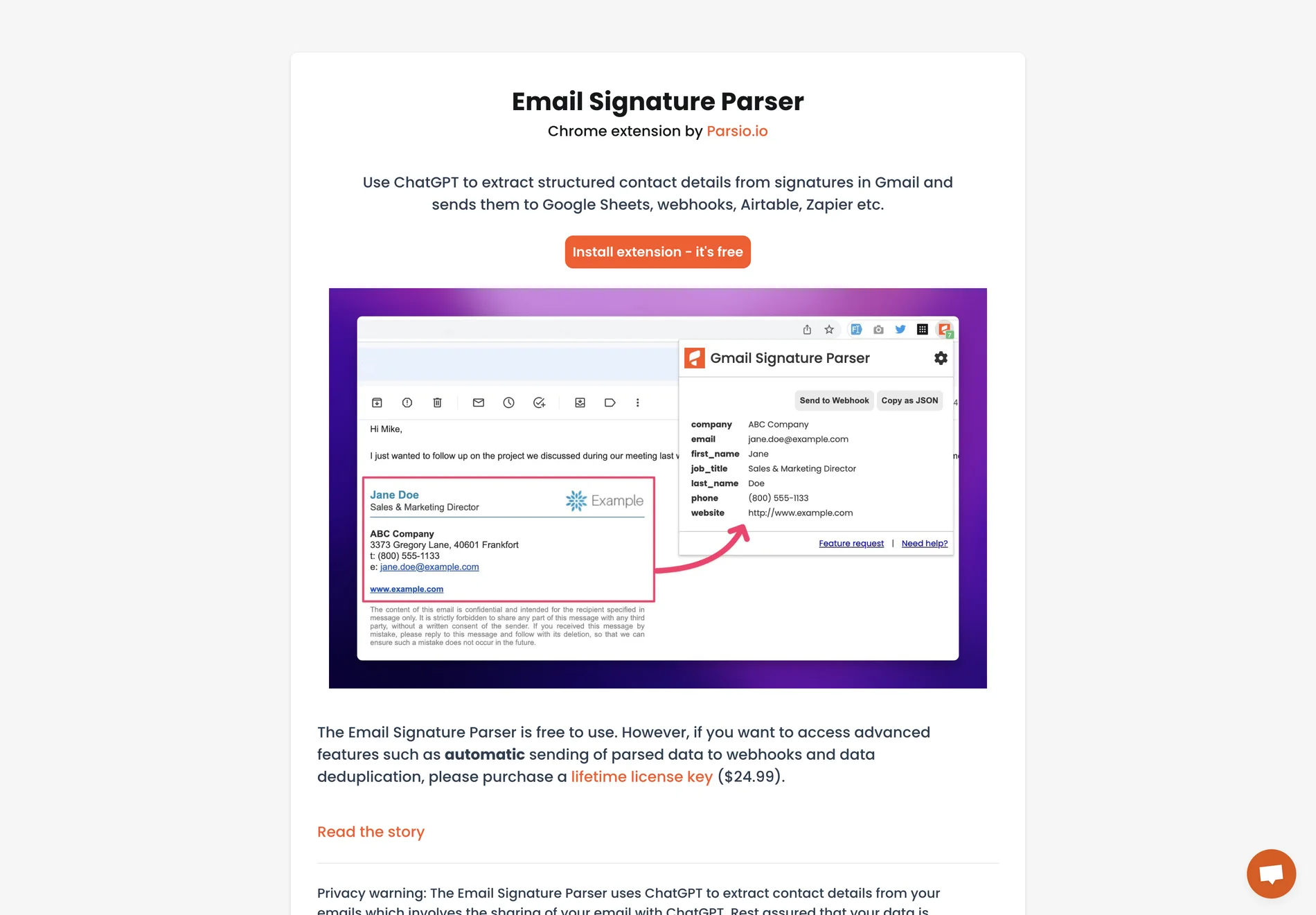 Email Signature Parser | Parsio - Extract Contact Details Efficiently