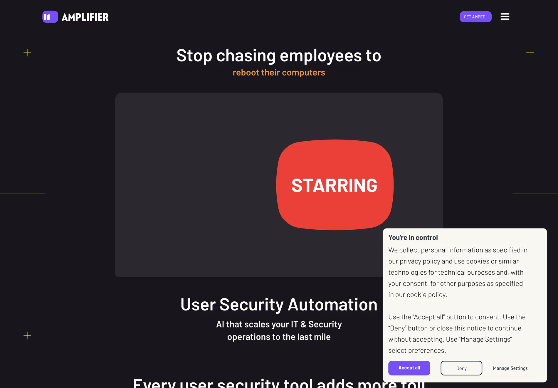 Amplifier: AI-Powered User Security Automation for Modern IT Teams