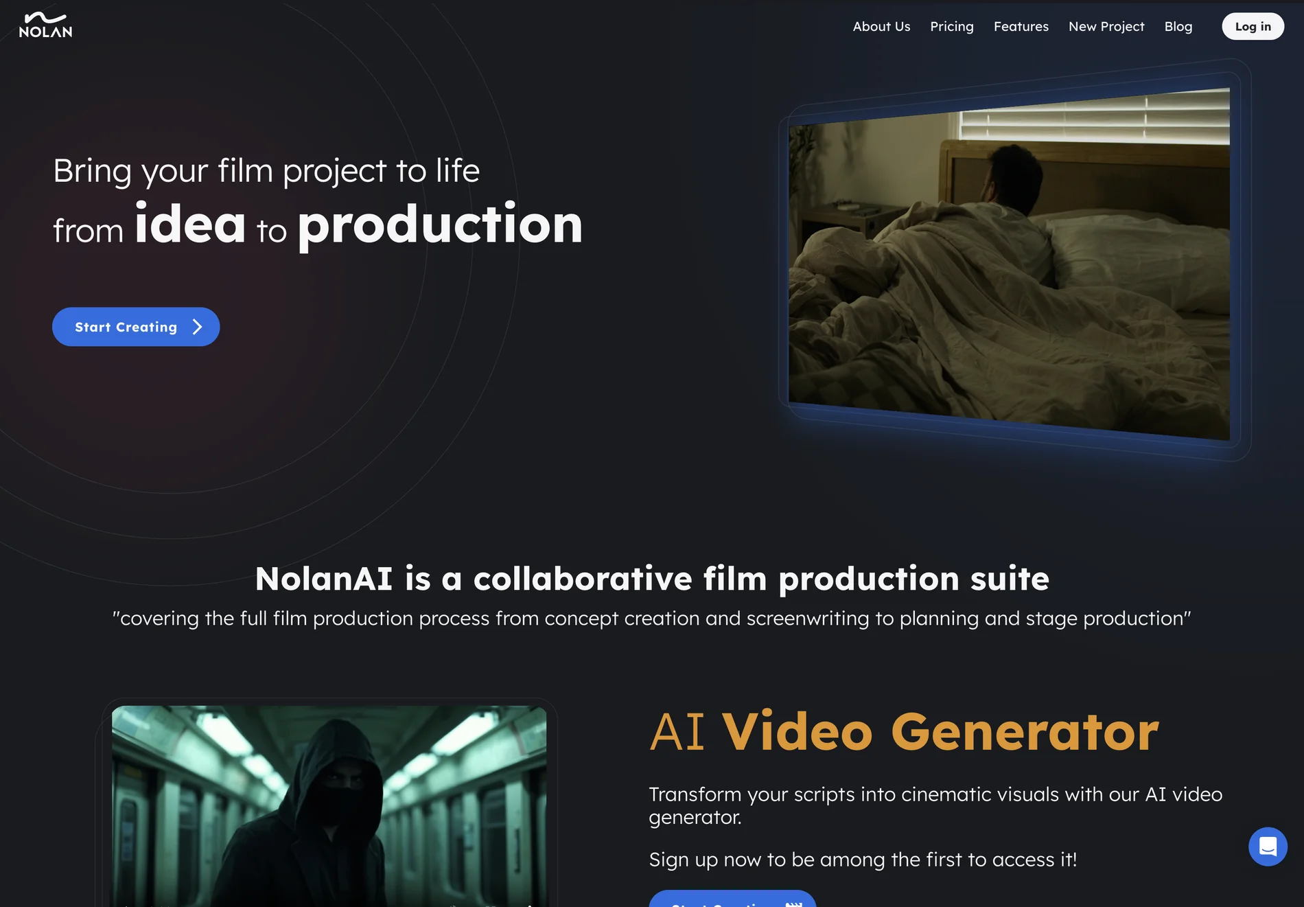 NolanAI - All-in-One AI Tools for Filmmaking & Video Creation