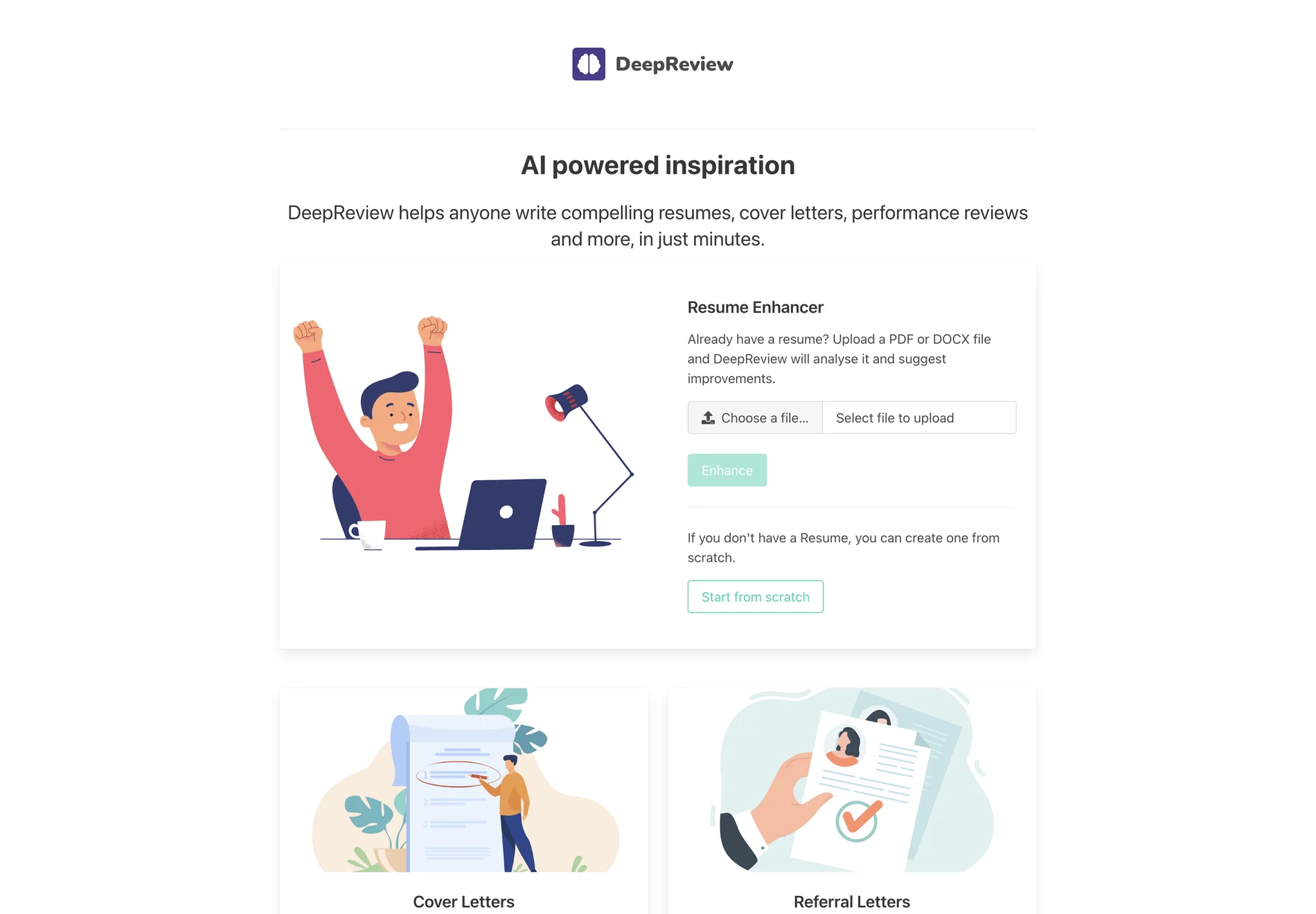 DeepReview: AI-Powered Tool for Compelling Resumes, Cover Letters, and Performance Reviews