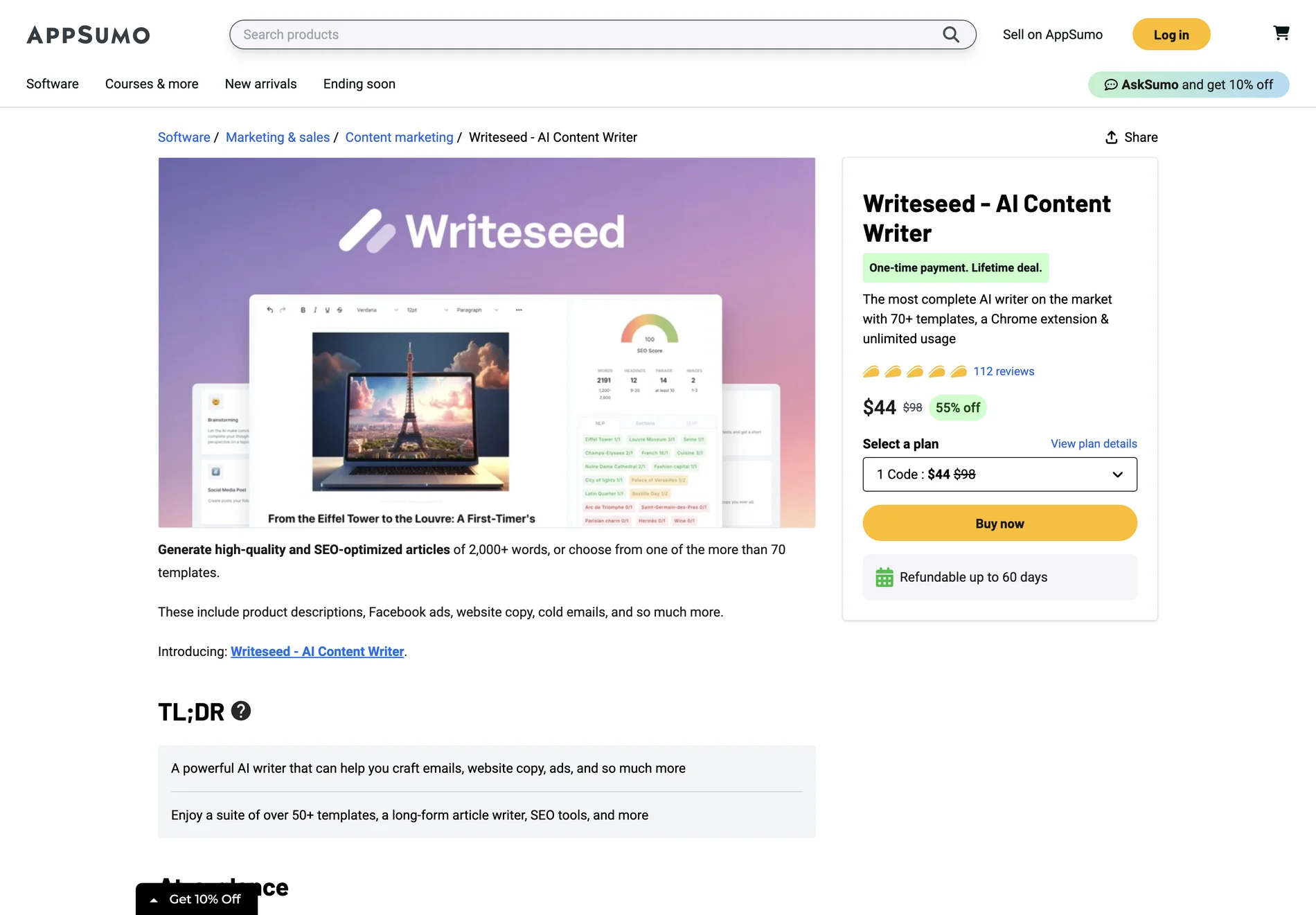 Writeseed - AI Content Writer: Generate SEO-Optimized Articles and Templates