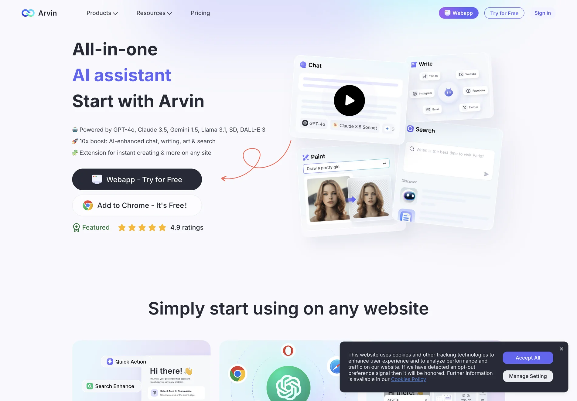 Arvin AI: The Ultimate All-in-One AI Assistant for Enhanced Productivity