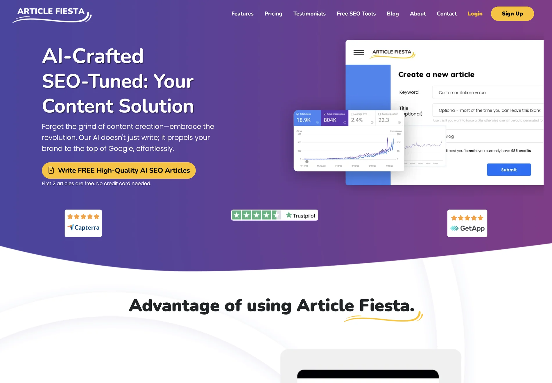 Article Fiesta: AI-Powered SEO Content Generator for Effortless Article Creation