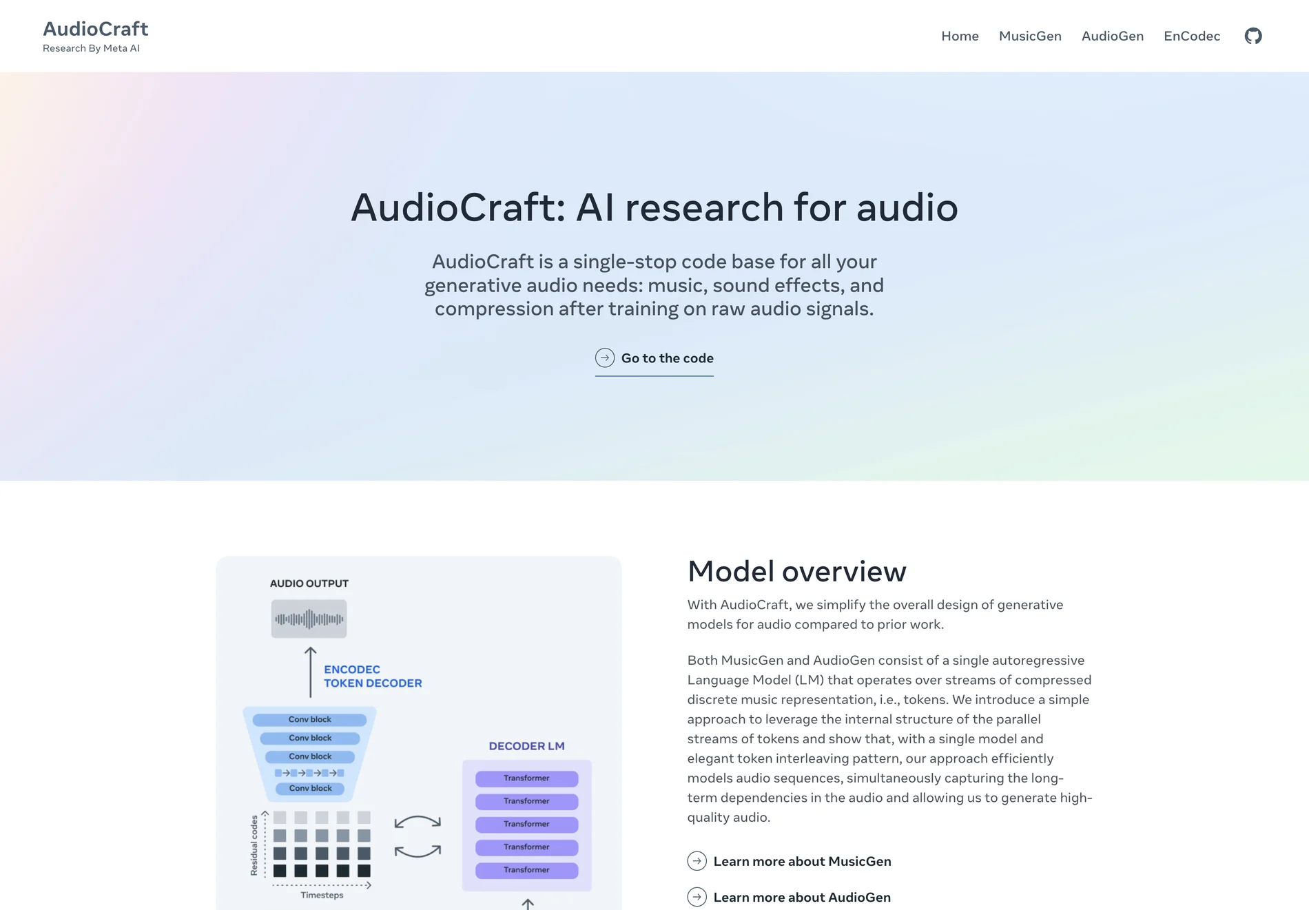 AudioCraft: AI-Powered Audio Generation Platform